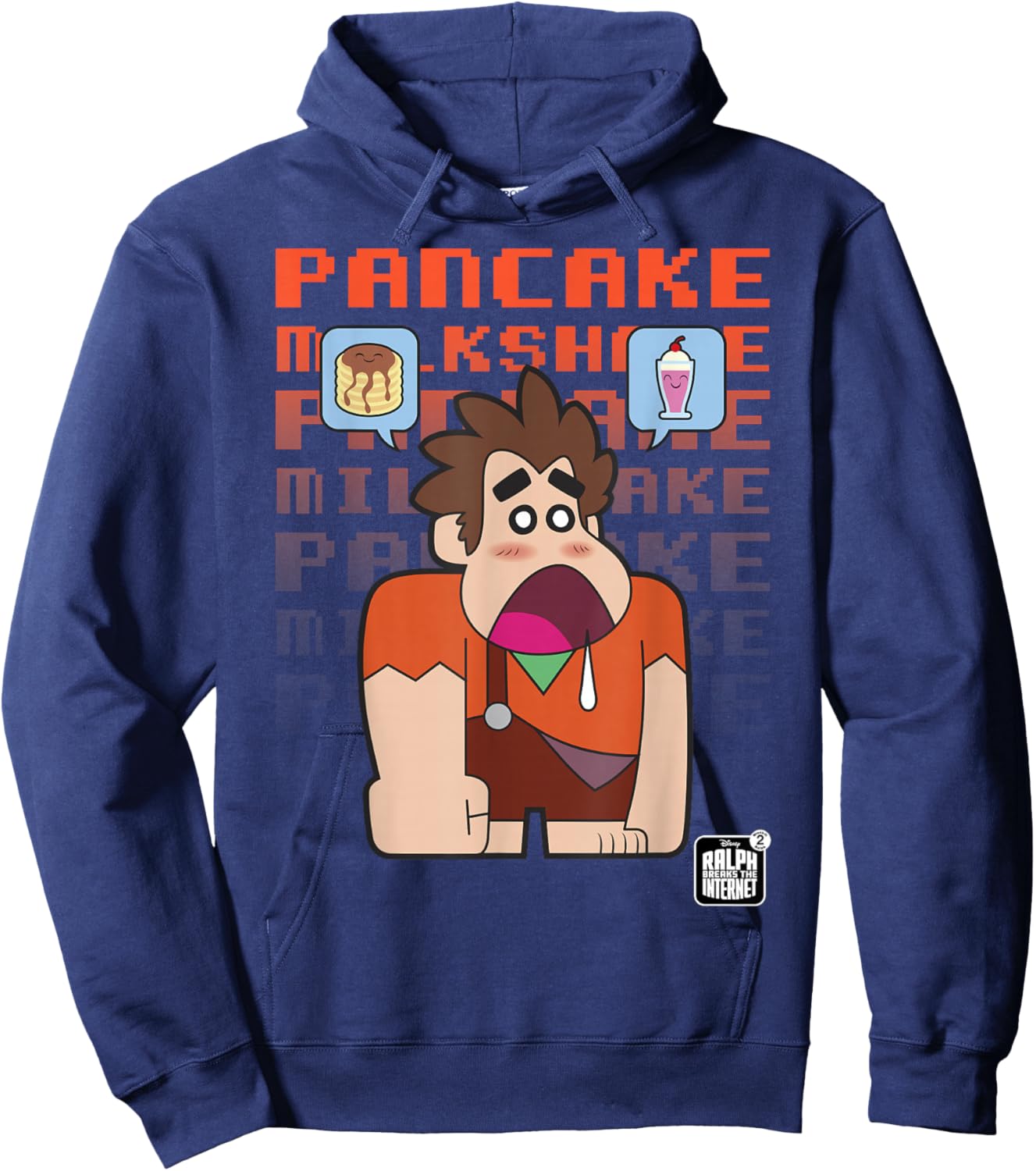 Disney Wreck-It Ralph Pancake Milkshake Stack Hoodie - Hoodie | Navy