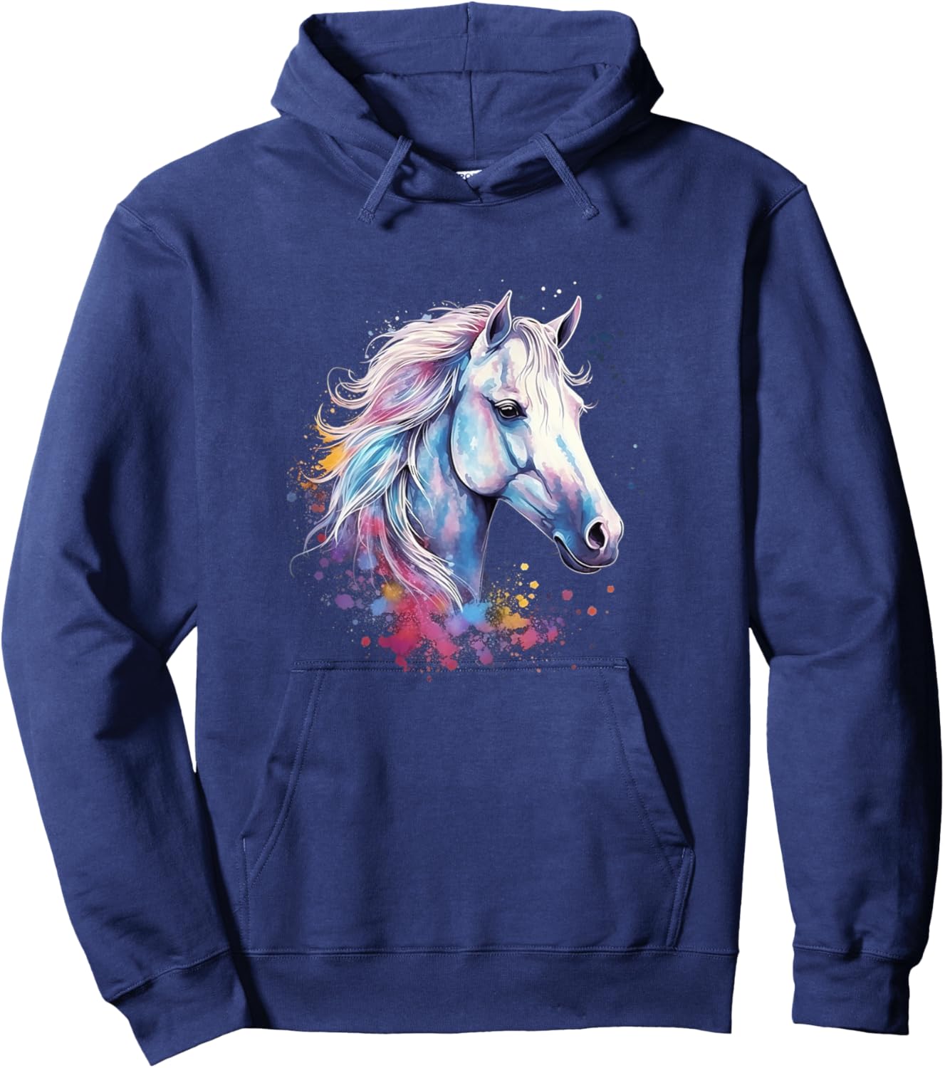 Colorful Horse Hoodie - Hoodie | Navy
