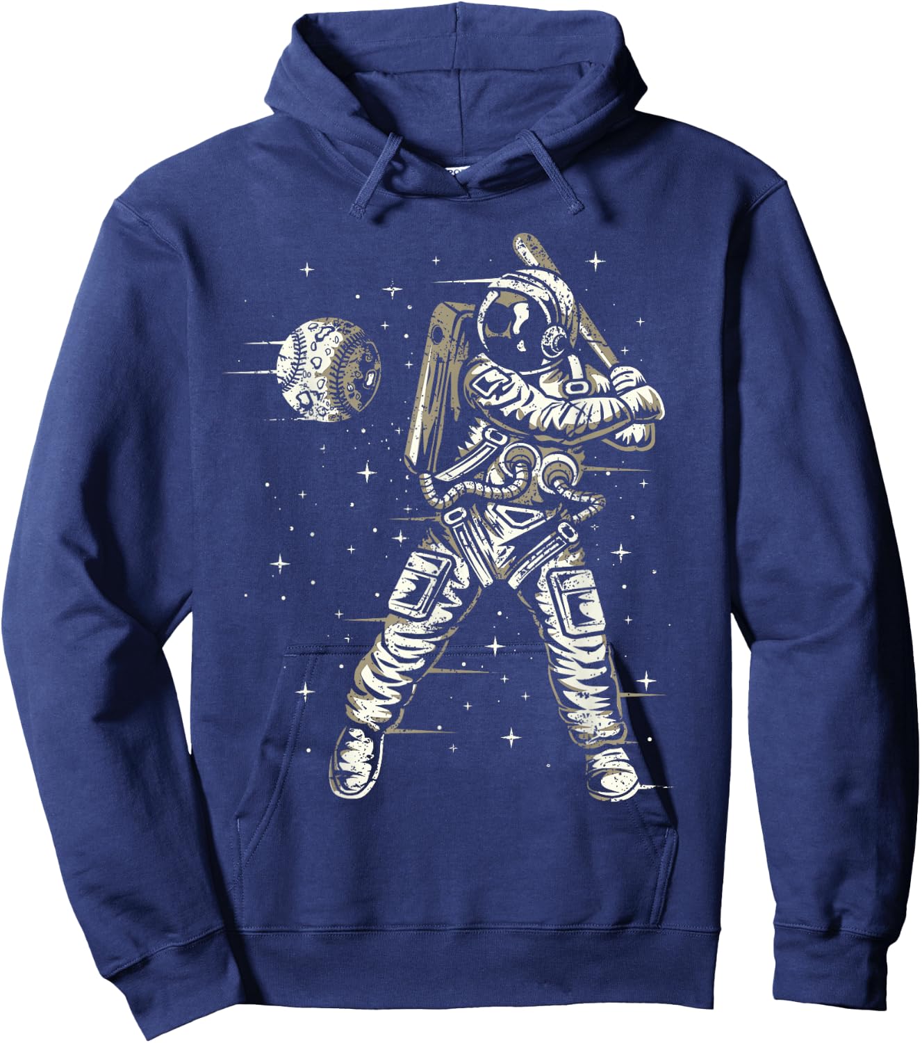 Funny Vintage Astronaut Boys Men Space Baseball Hoodie - Hoodie | Navy