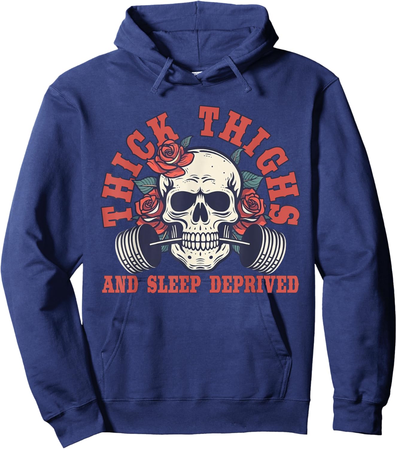 Thick Thighs And Sleep Deprived Hoodie - Hoodie | Navy