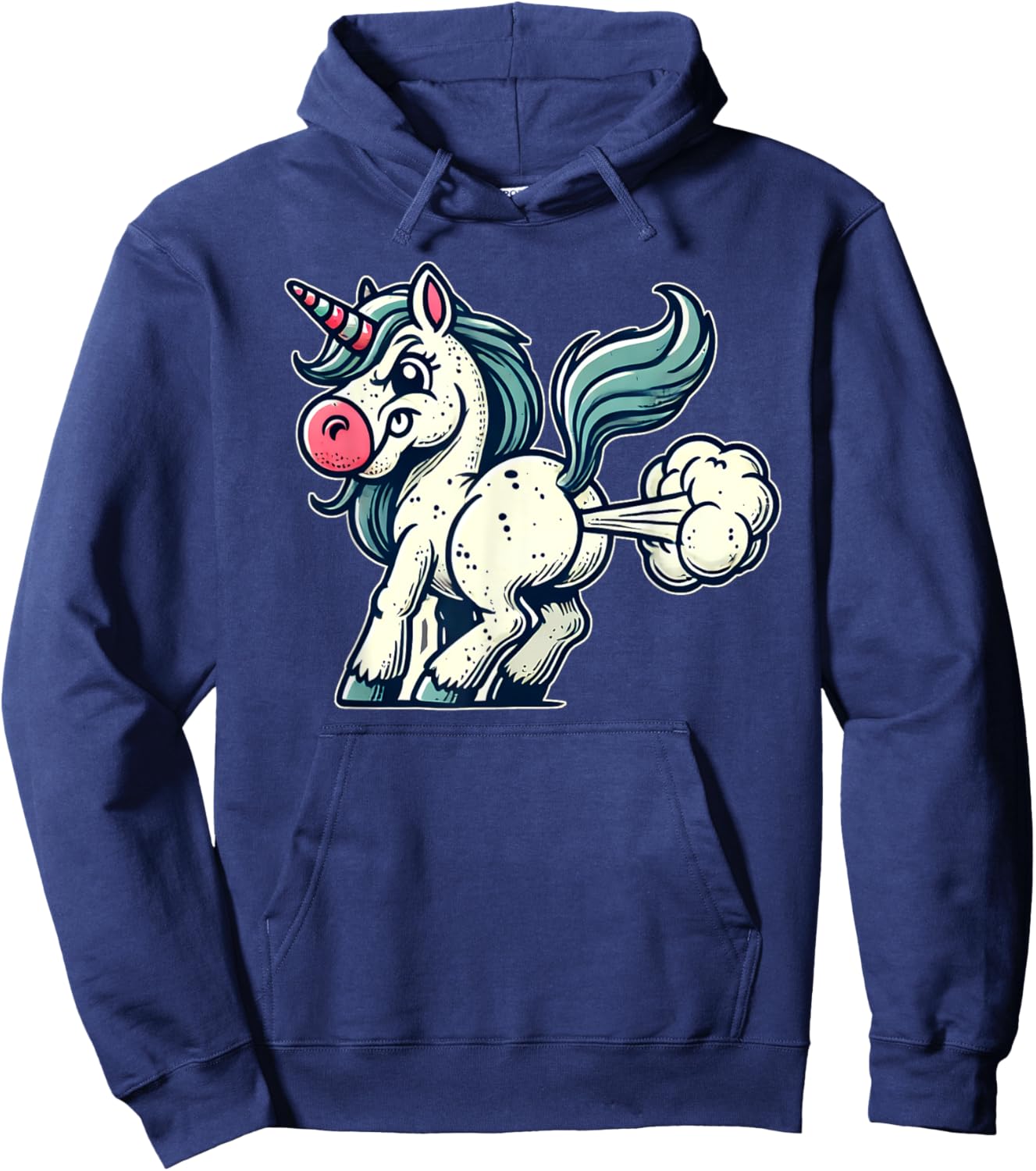 Funny Unicorn Farts for Animal Lovers Who Hoodie - Hoodie | Navy