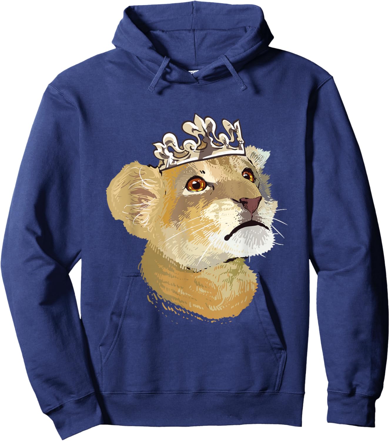 Lion Princess Crown Big Cat Lioness Family Hoodie - Hoodie | Navy