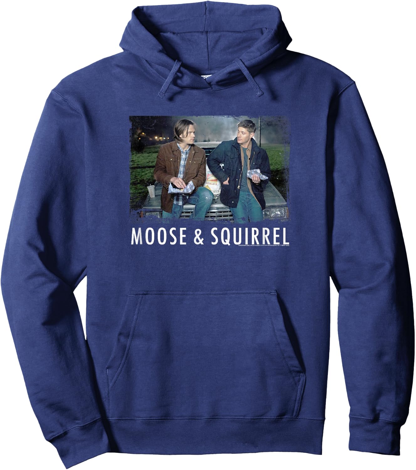Supernatural Sam & Dean Moose & Squirrel Hoodie - Hoodie | Navy