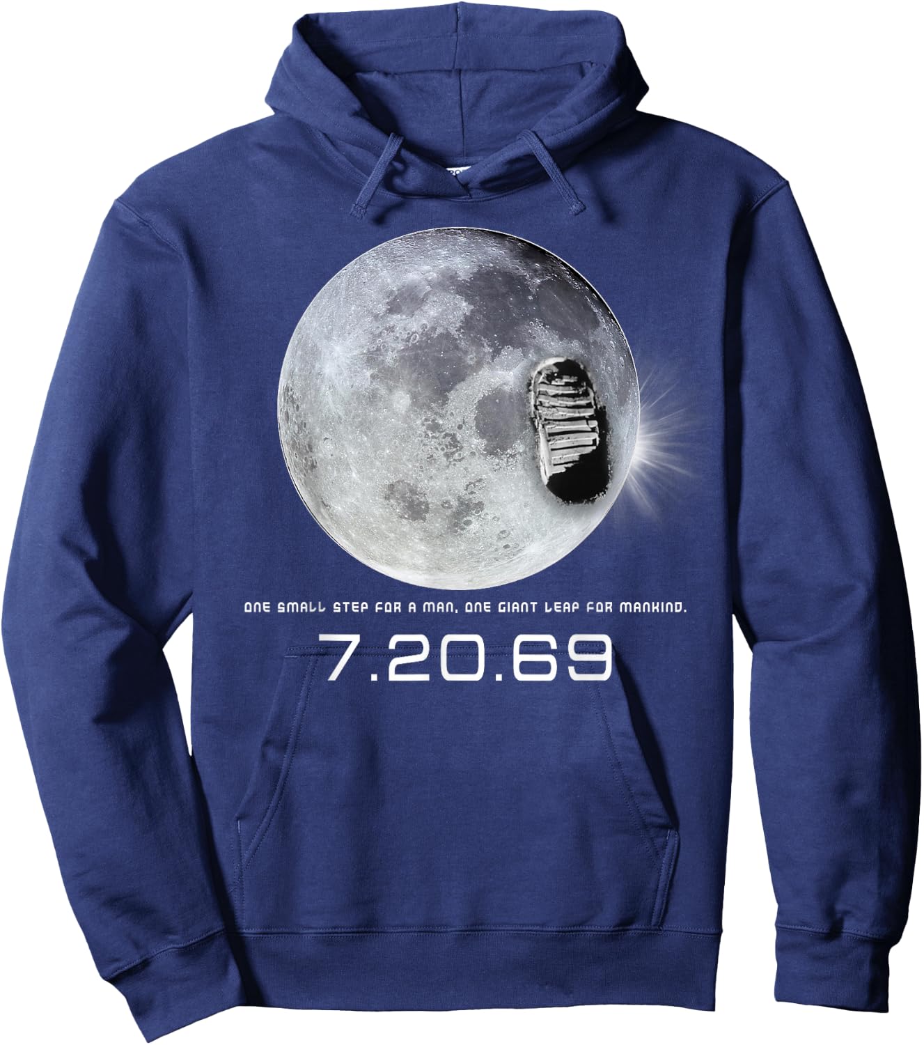 APOLLO 11 MOON Landing One Small Step Hoodie - Hoodie | Navy