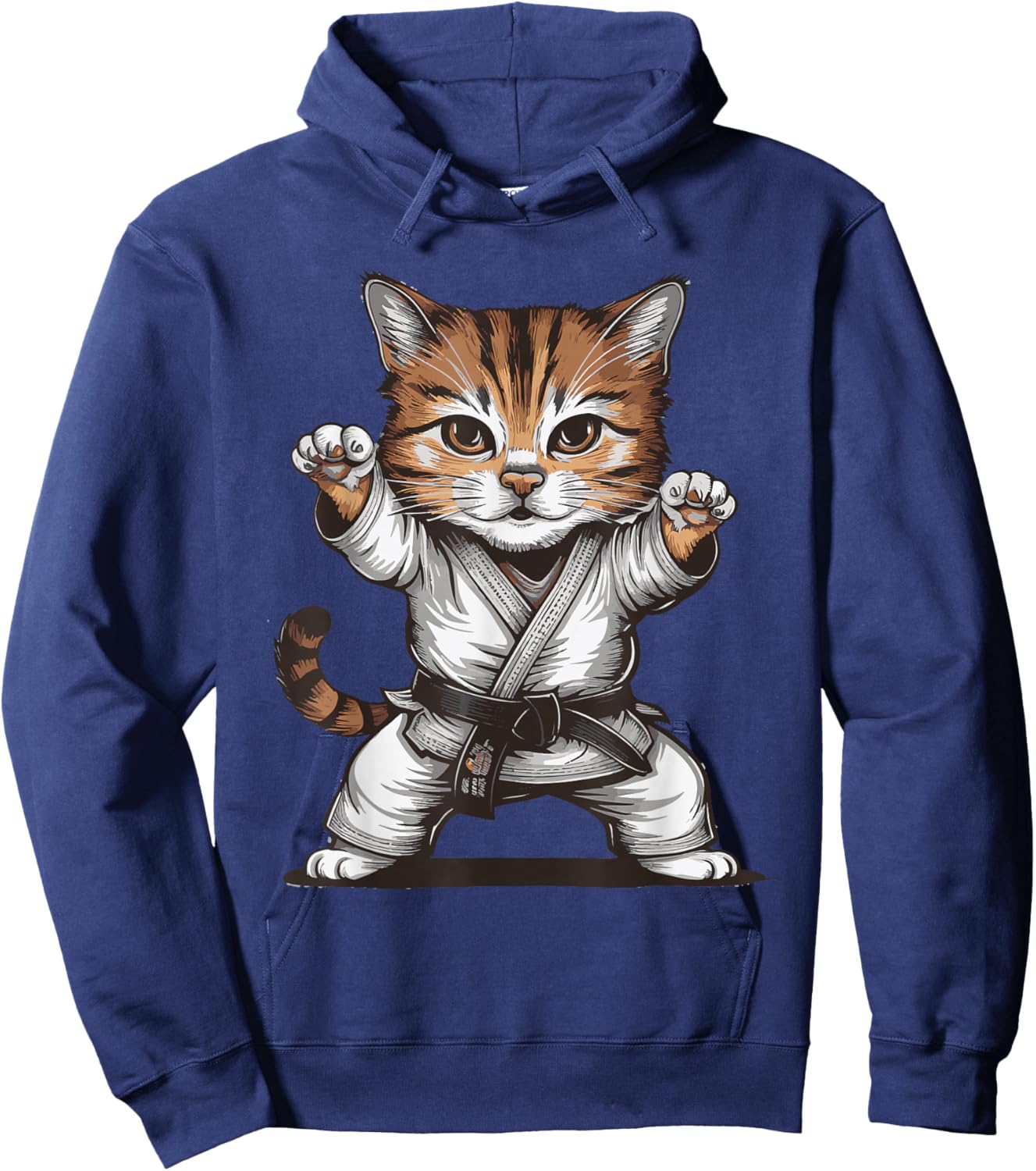 Jiu Jitsu Cat Women Girls Kids Hoodie - Hoodie | Navy