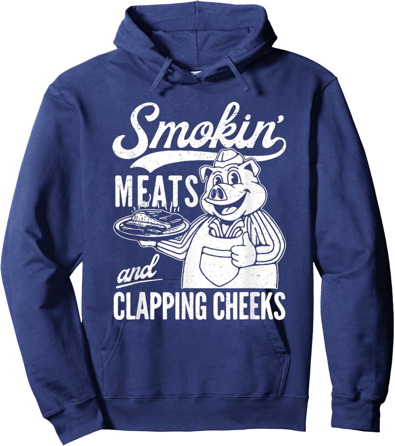 Smokin' Meats And Clapping Cheeks, Kitchen Chef Hoodie - Hoodie | Navy