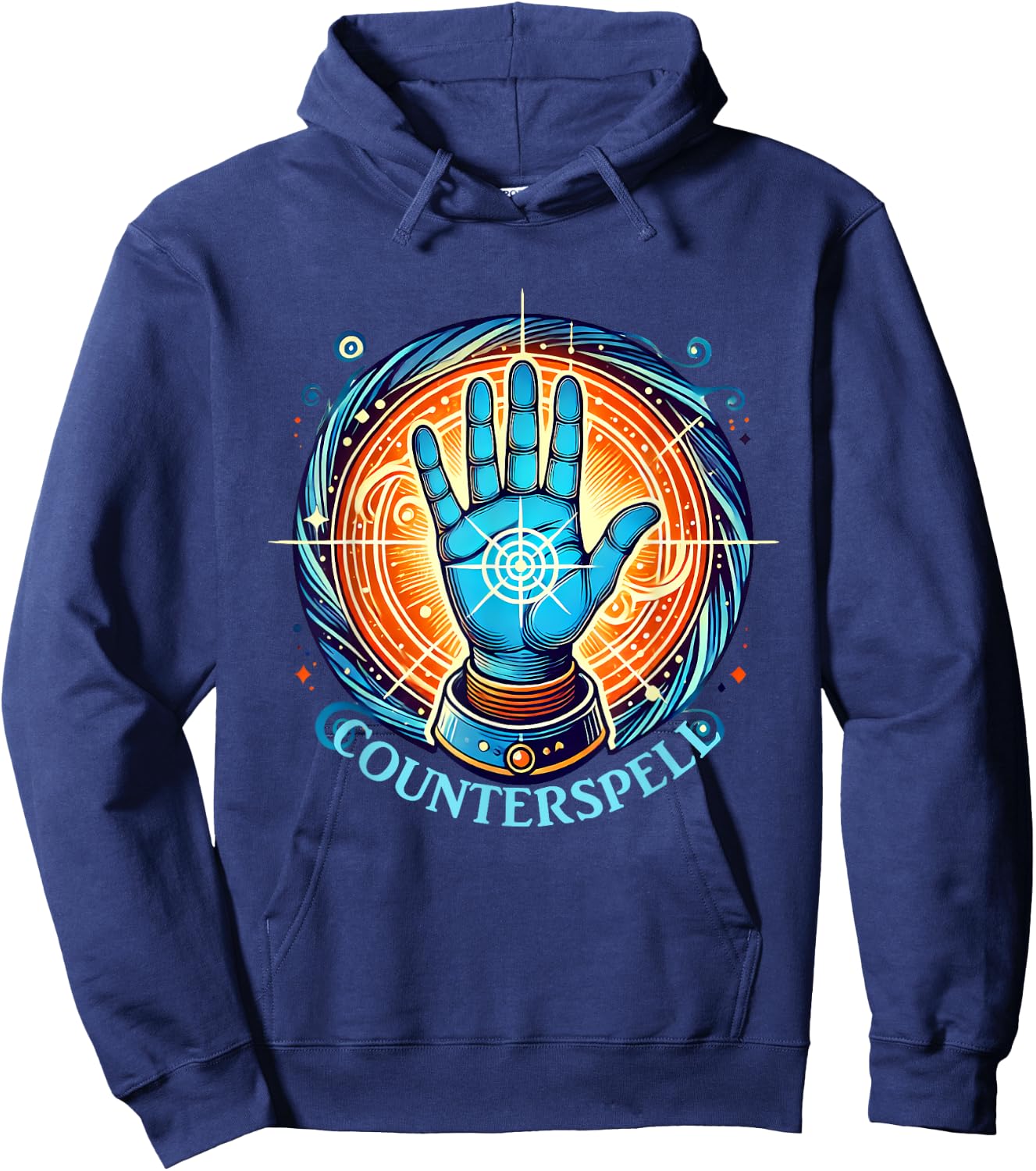 Counterspell Fantasy RPG Magic Spell Hoodie - Hoodie | Navy