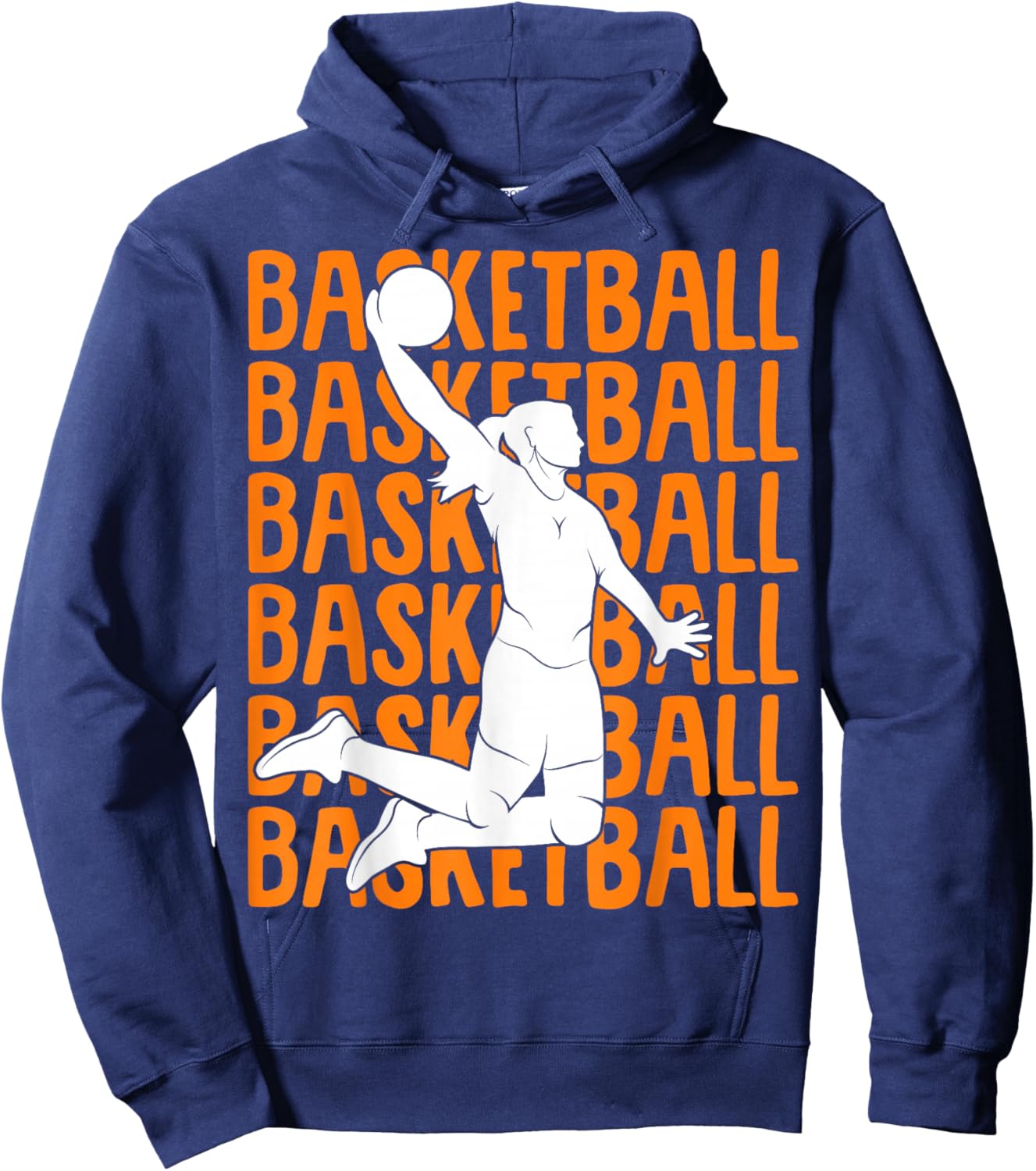 Basketball Girl Women Kids Hoodie - Hoodie | Navy