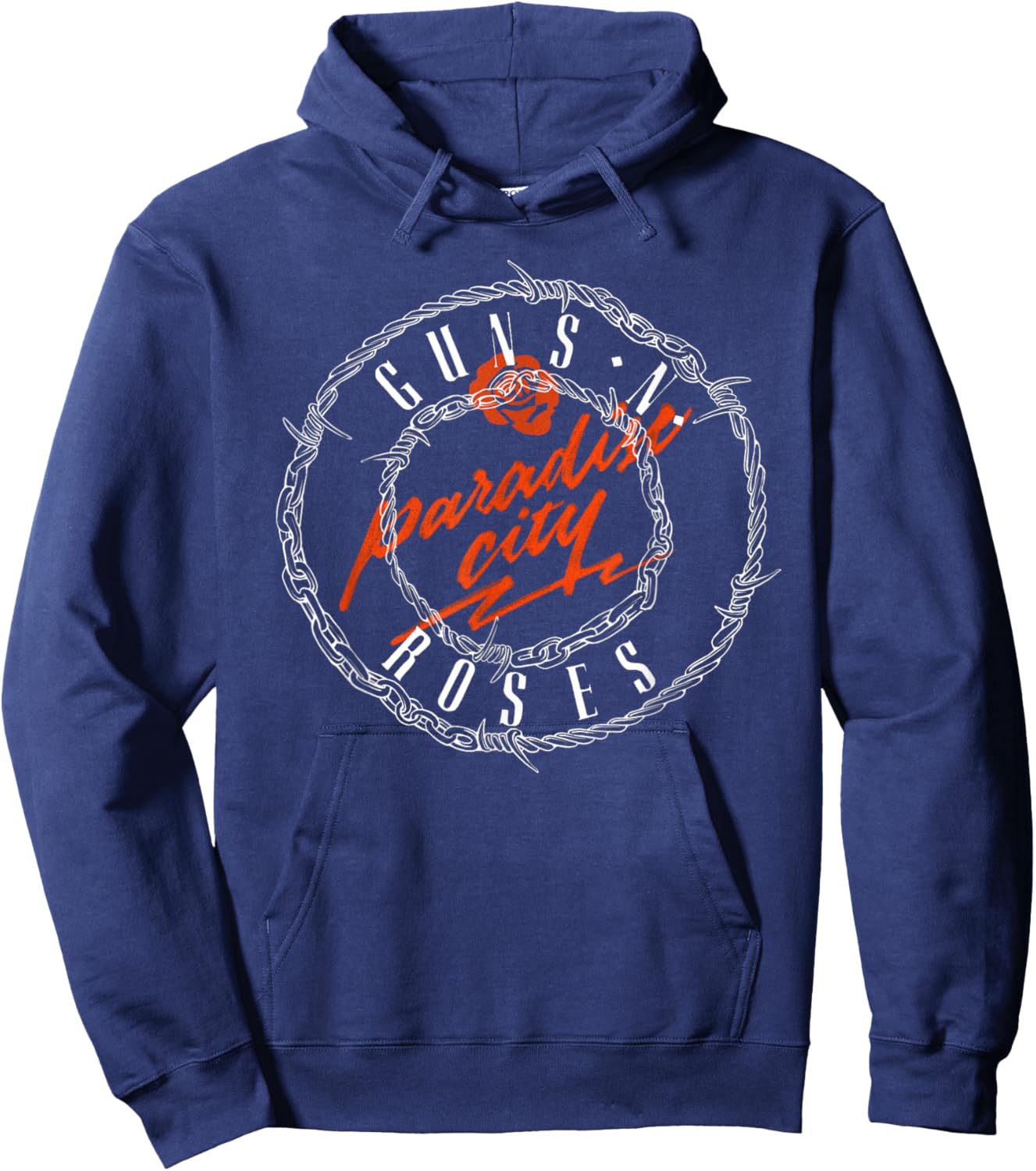 Official Guns N' Roses Paradise Logo Hoodie - Hoodie | Navy