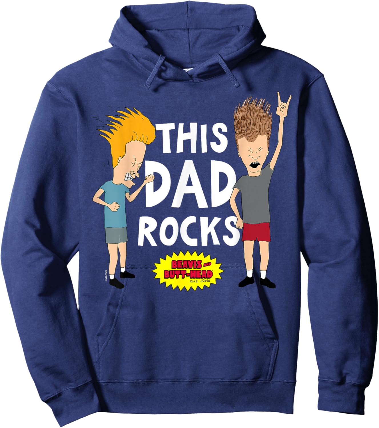 MTV - Beavis and Butthead This Dad Rocks Hoodie - Hoodie | Navy