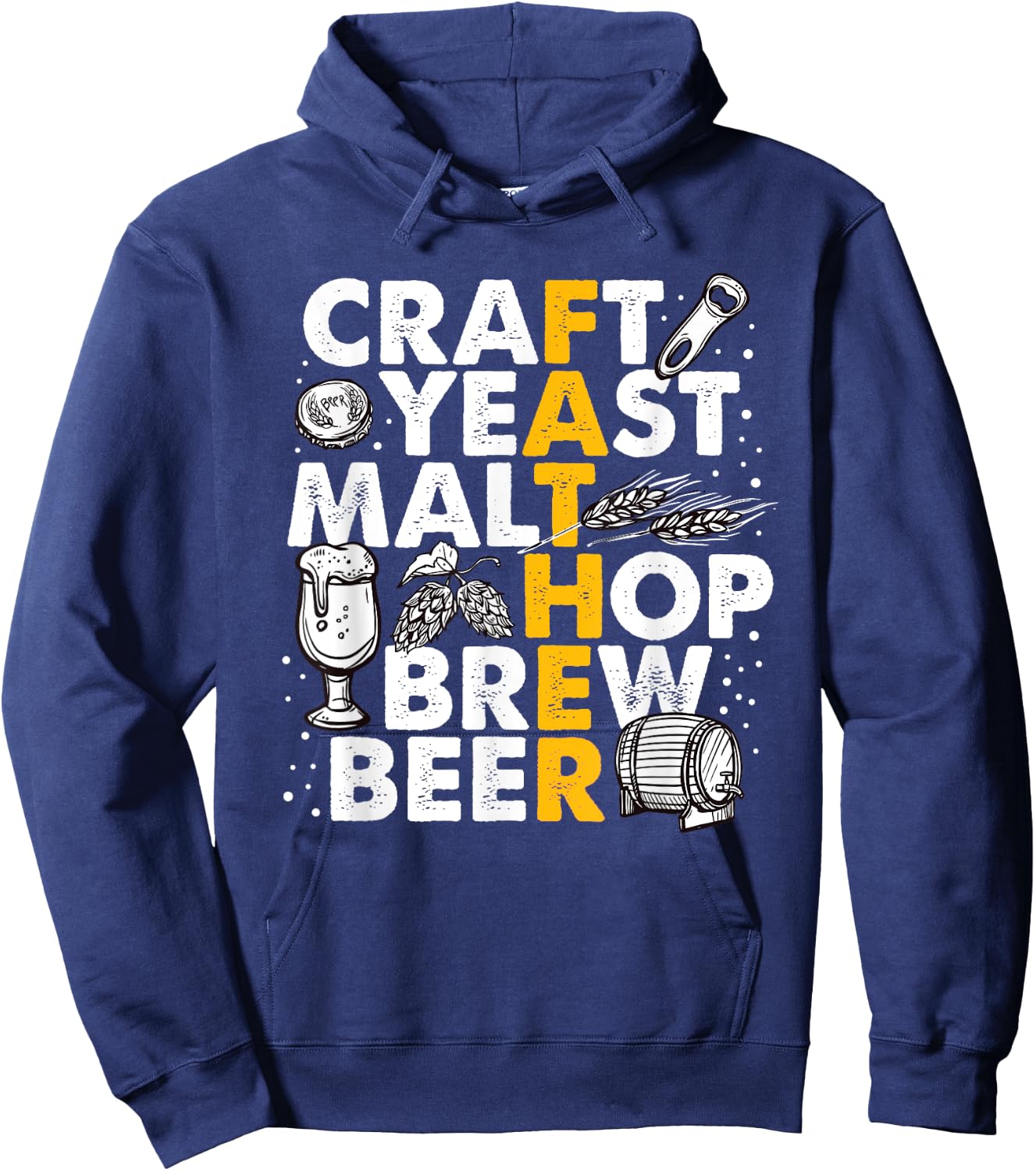 Brew Dad Beer Brewer Brewing Father Gift Hoodie - Hoodie | Navy