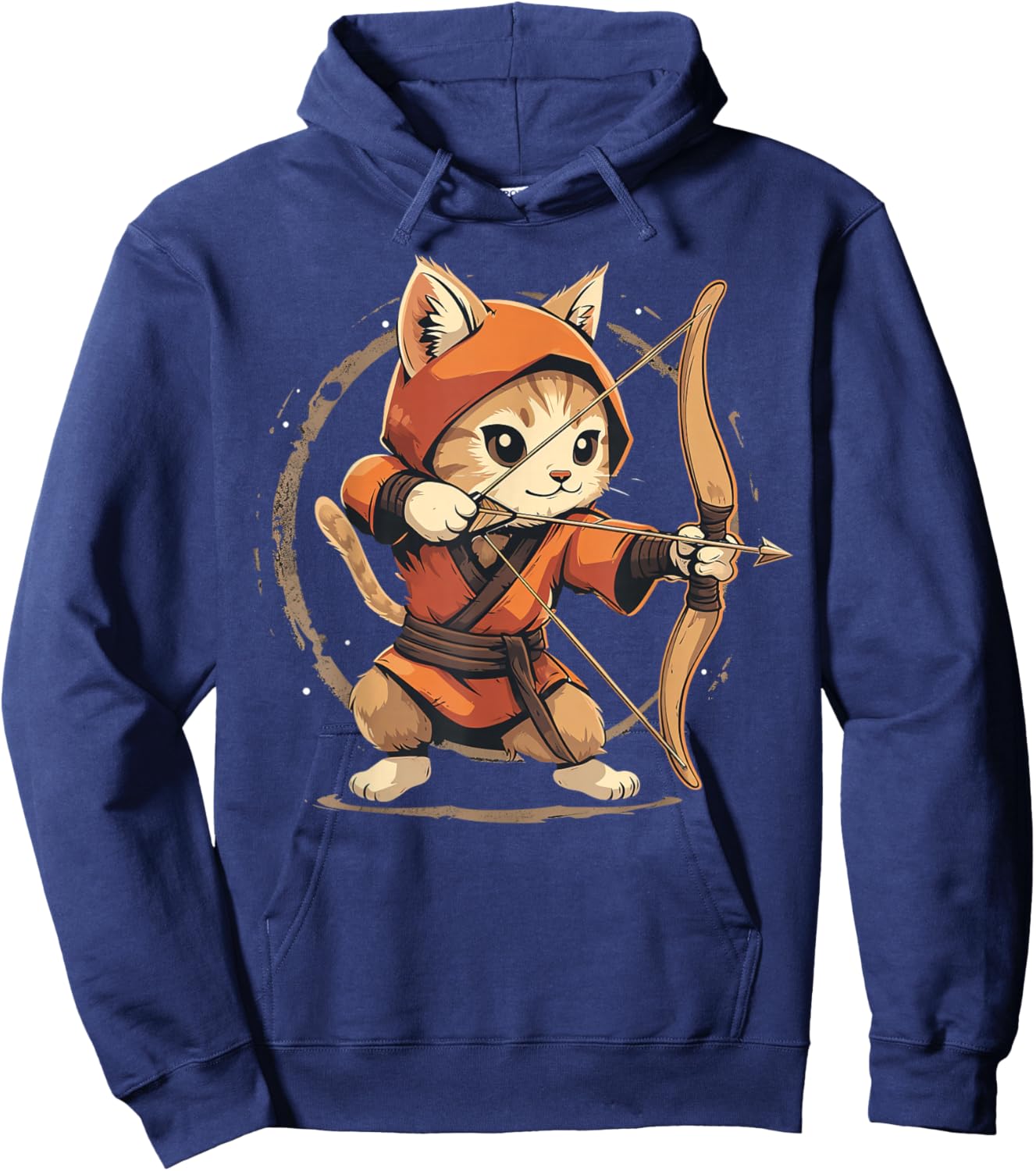 Archer Cat on Archery Women Kids Hoodie - Hoodie | Navy