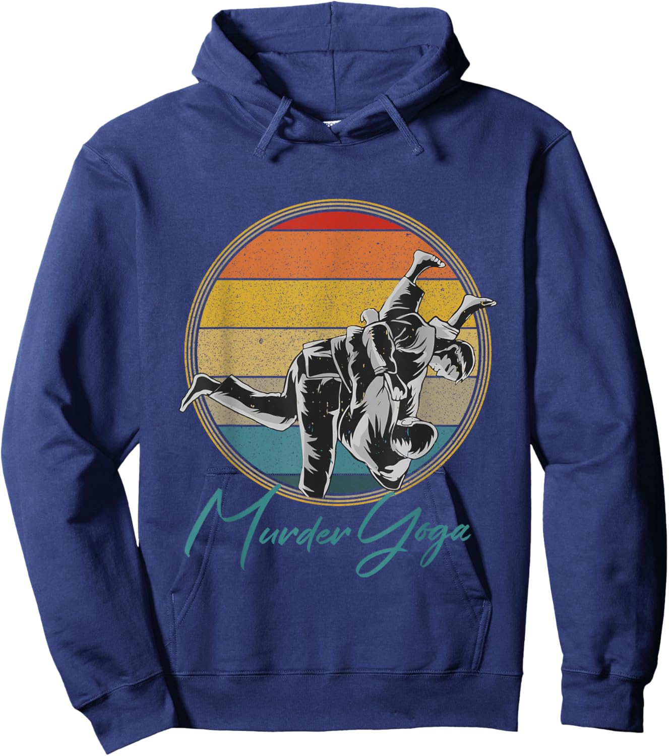 Brazilian Jiu-Jitsu Funny Murder Yoga Gift Hoodie - Hoodie | Navy