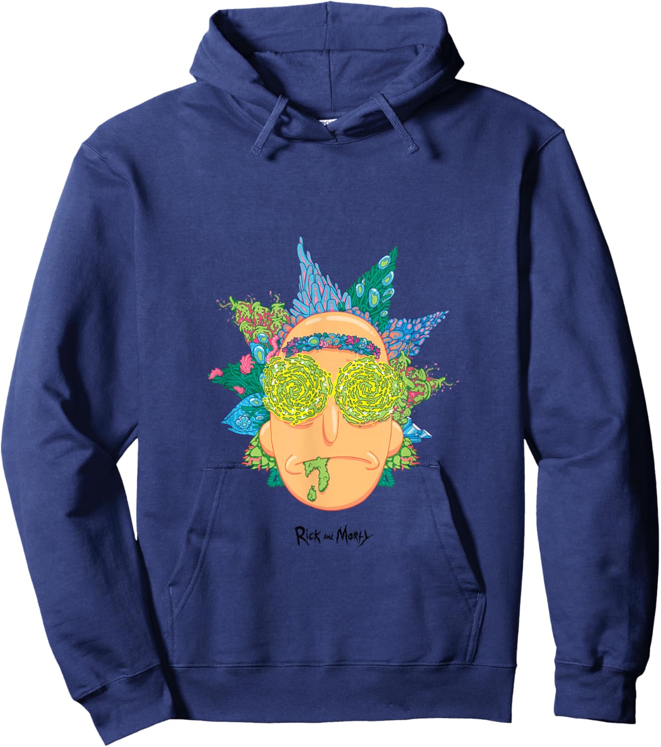 Offizielle psychedelische Rick Face Art PAPL205 Hoodie - Hoodie | Navy