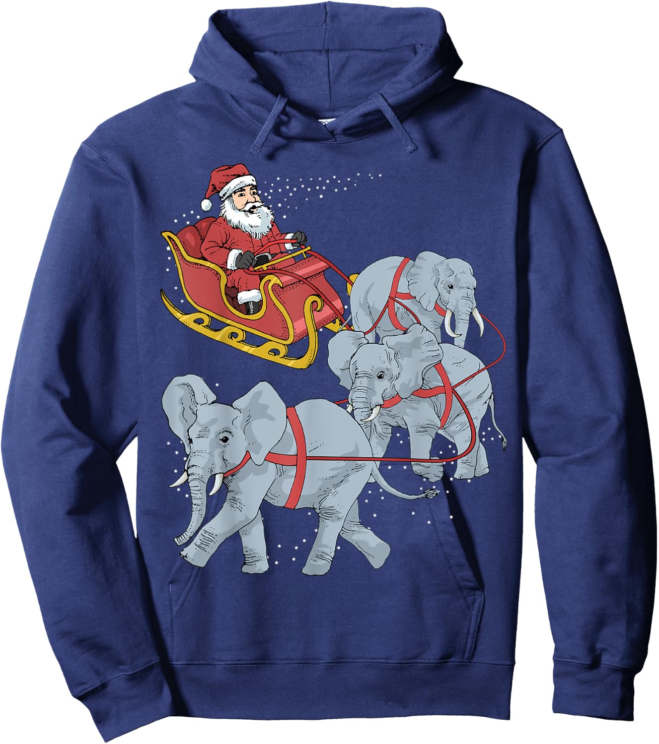 Elephant Christmas Hoodie - Hoodie | Navy