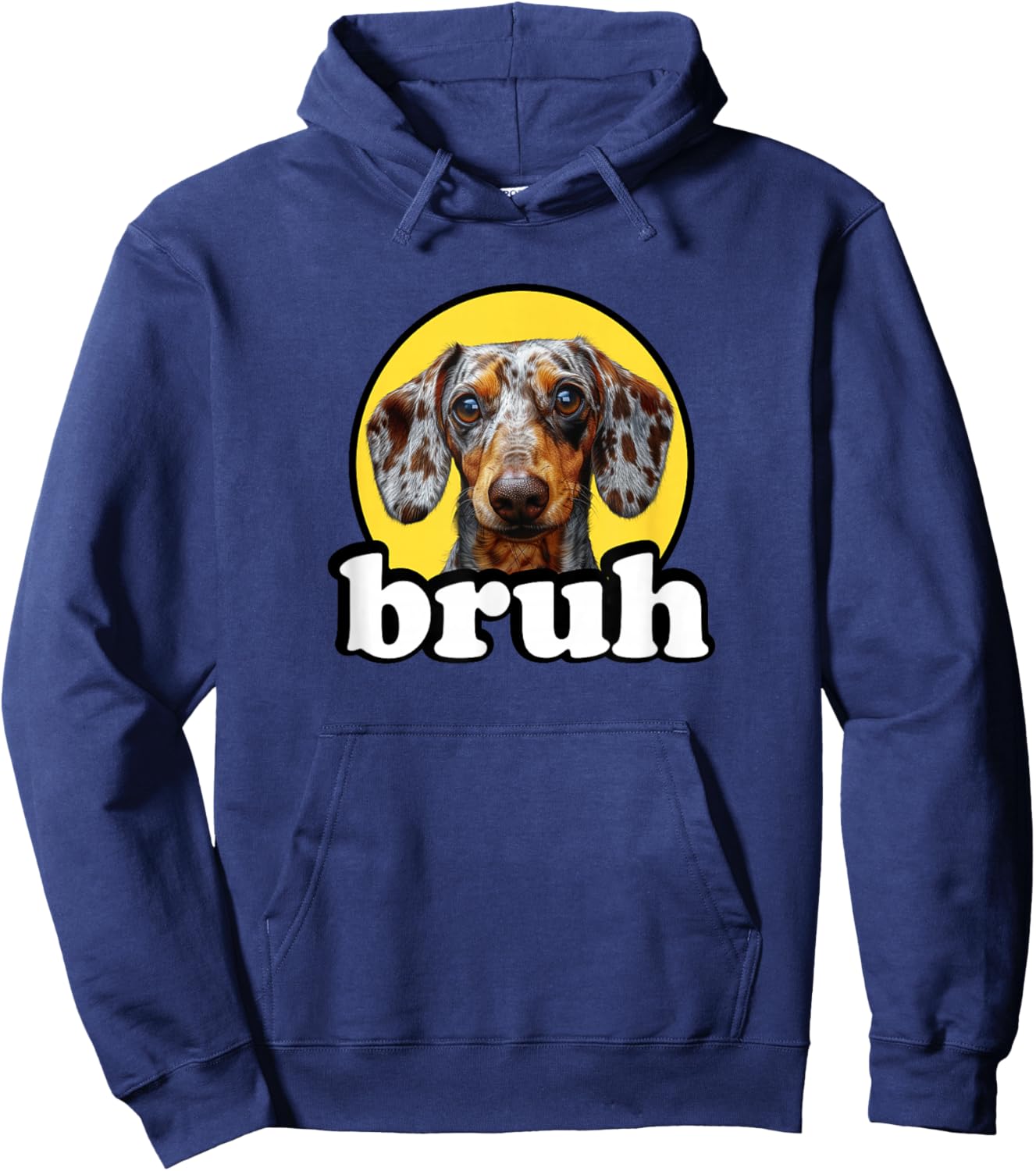 Kids Funny Bruh Dapple Dachshund Lover Hoodie - Hoodie | Navy