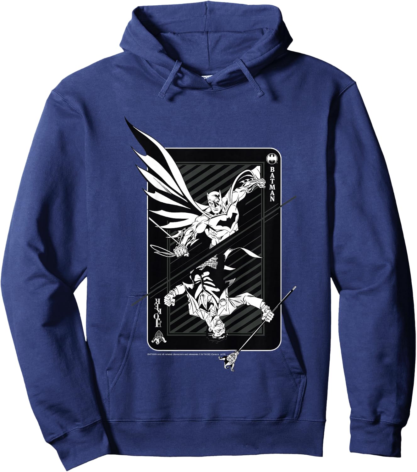 Kids DC Comics Batman And Joker Card Poster Hoodie - Hoodie | Navy