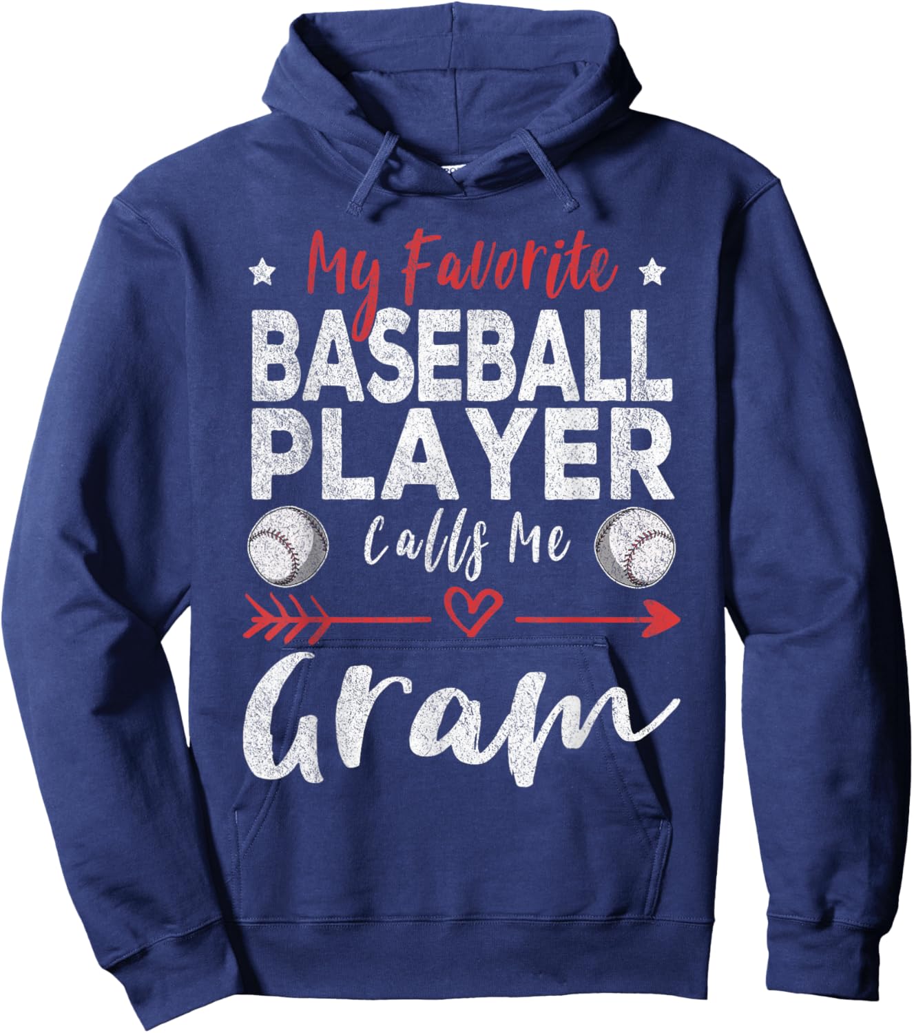 My Favorite Baseball Player Calls Me Gram Hoodie - Hoodie | Navy