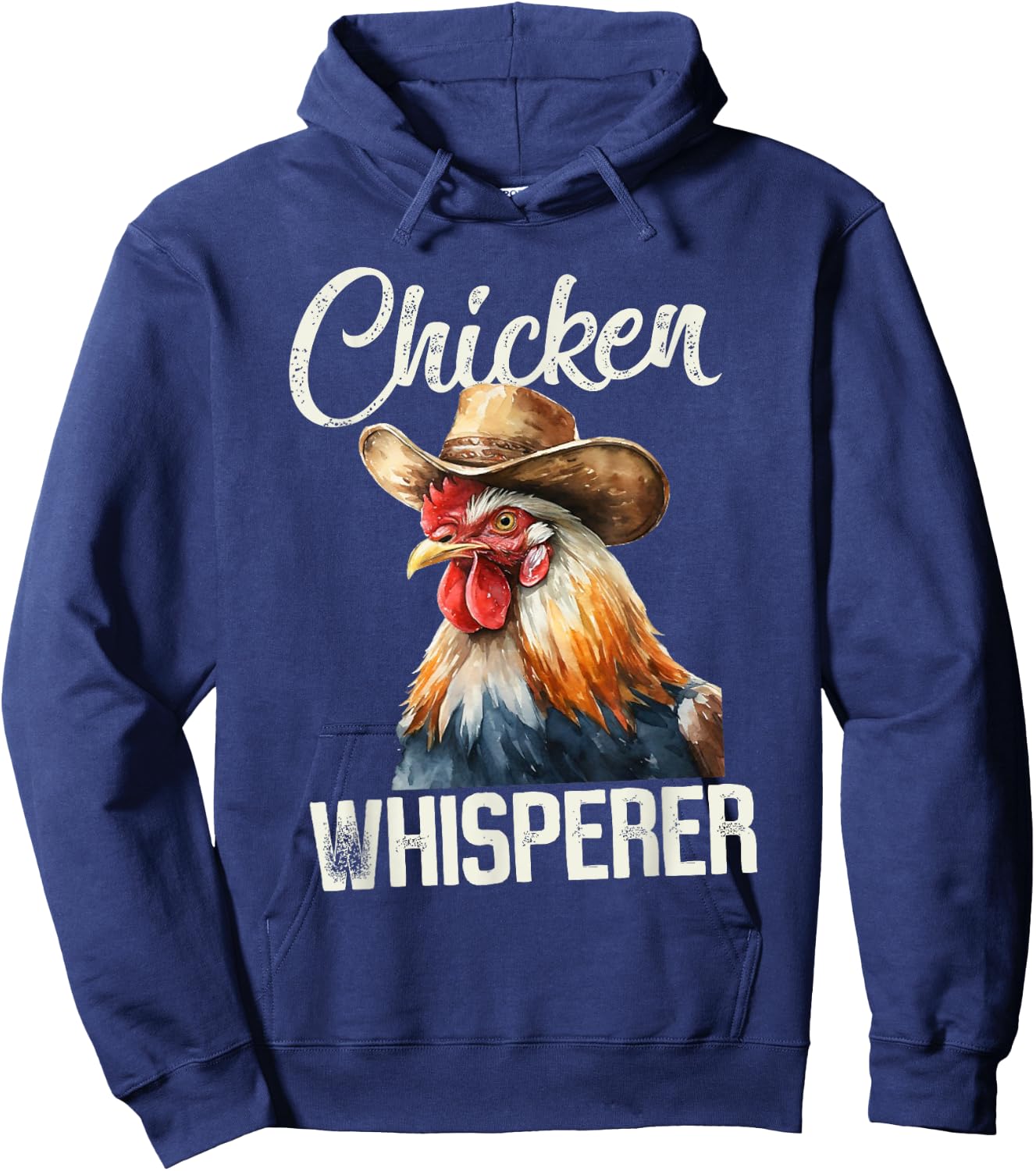 The Chicken Whisperer Rooster Farmer Chicken Hoodie - Hoodie | Navy