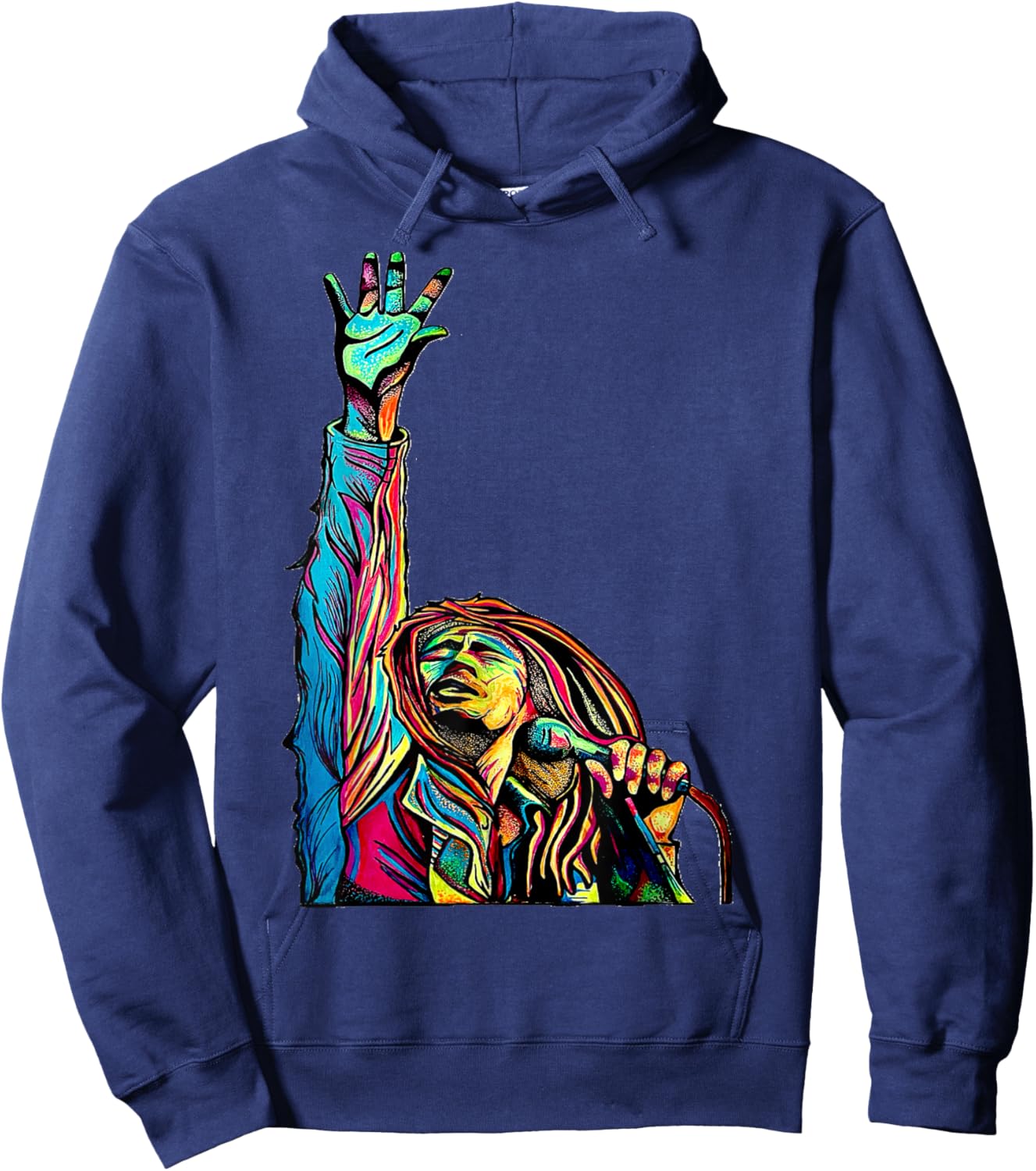 Colorful Reggae Hoodie - Hoodie | Navy