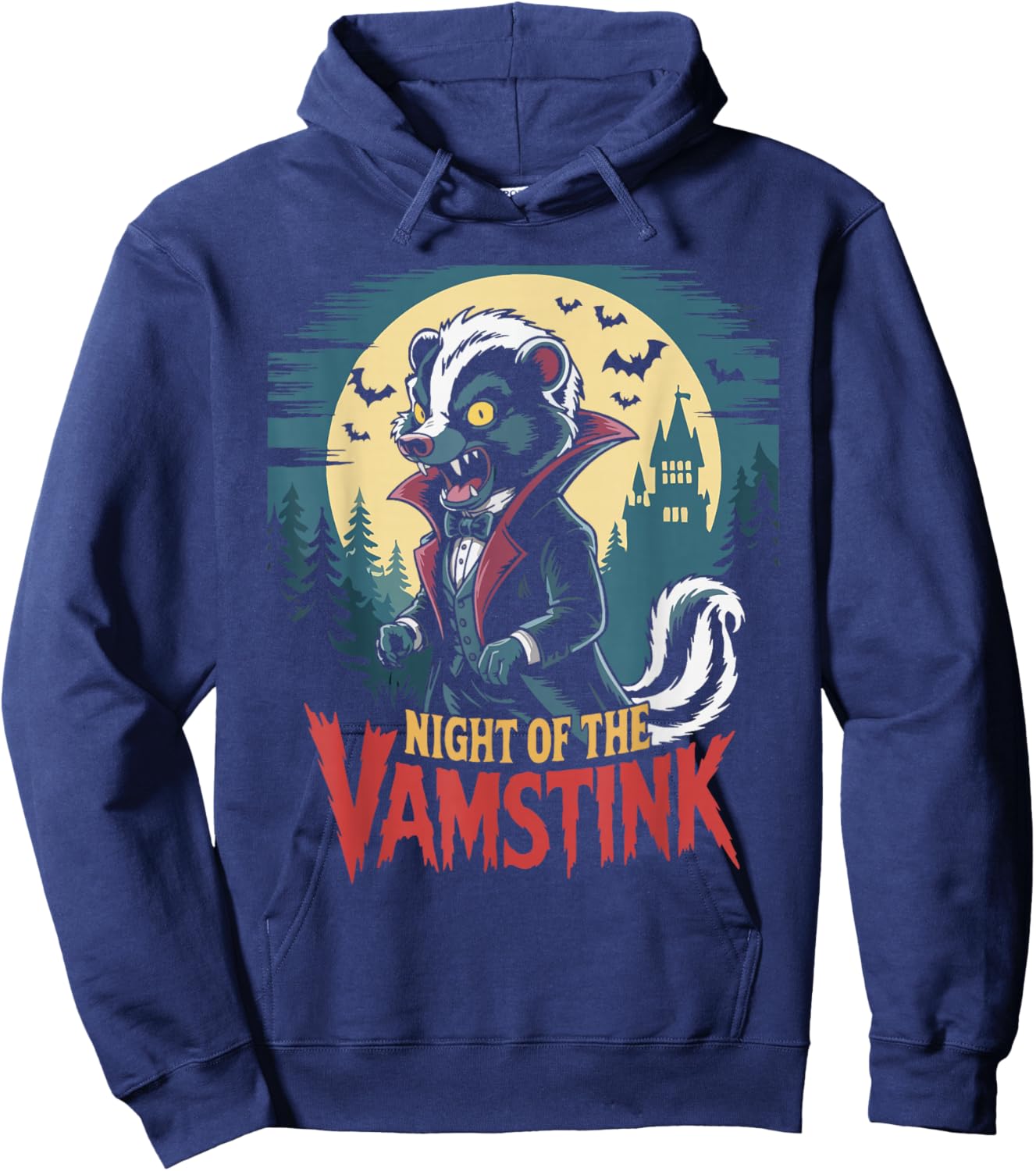 Skunk Stink Badger Vampire Vamstink Halloween Hoodie - Hoodie | Navy