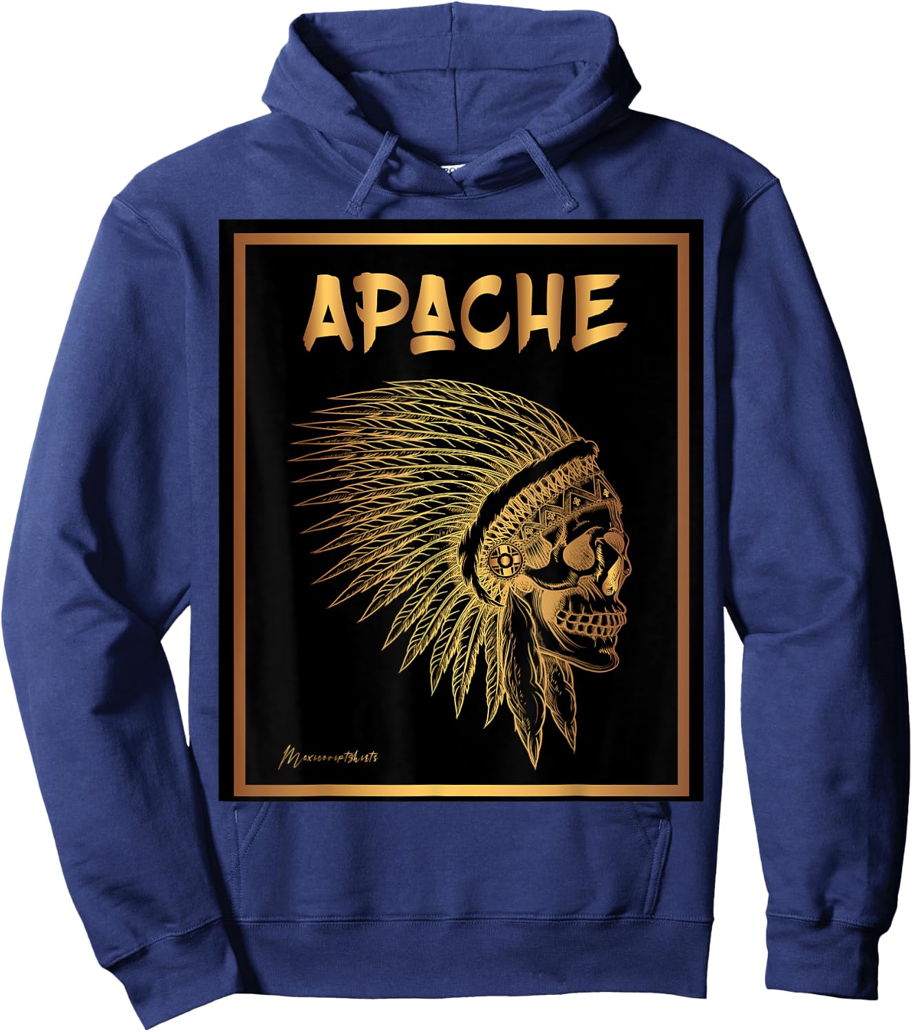 Apache Gold T Shirt Hoodie - Hoodie | Navy