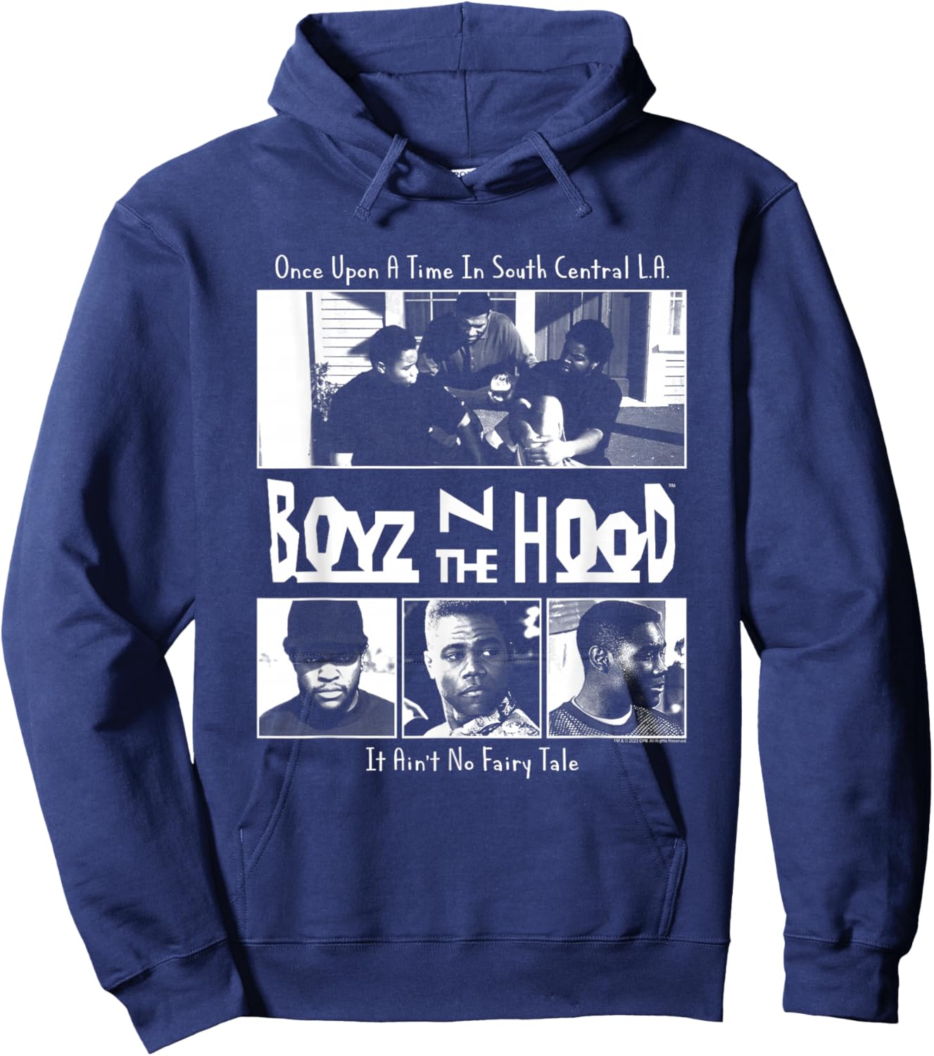 Boyz n The Hood Four Block Poster Hoodie - Hoodie | Navy