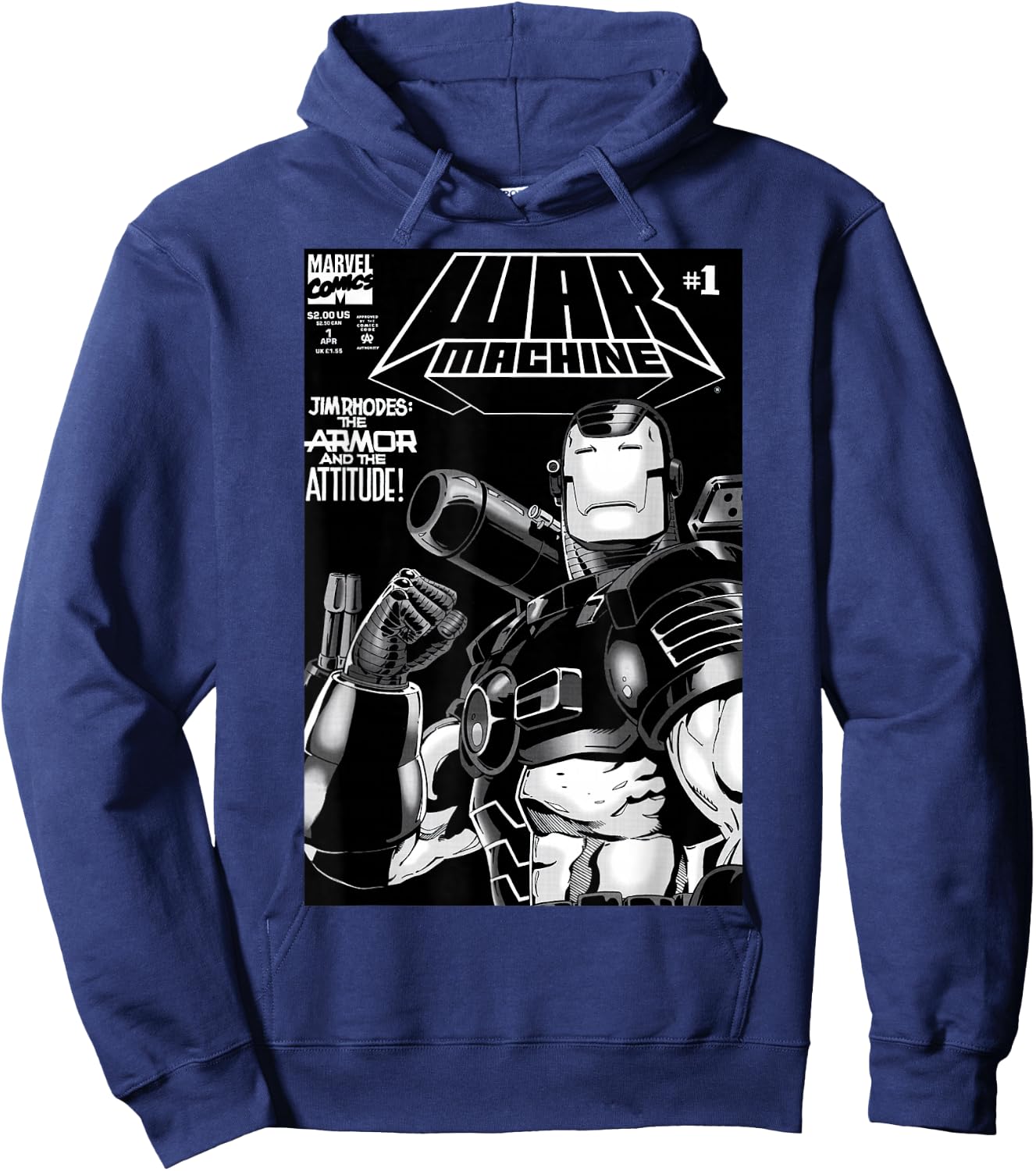 Marvel War Machine Number 1 Comic Cover Hoodie - Hoodie | Navy