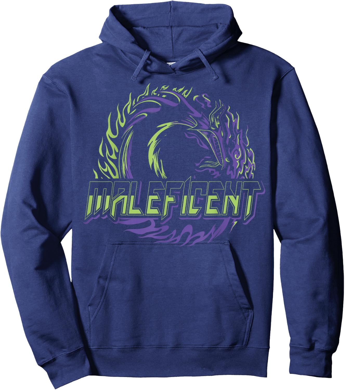 Disney Villains Maleficent Neon Dragon Circle Hoodie - Hoodie | Navy