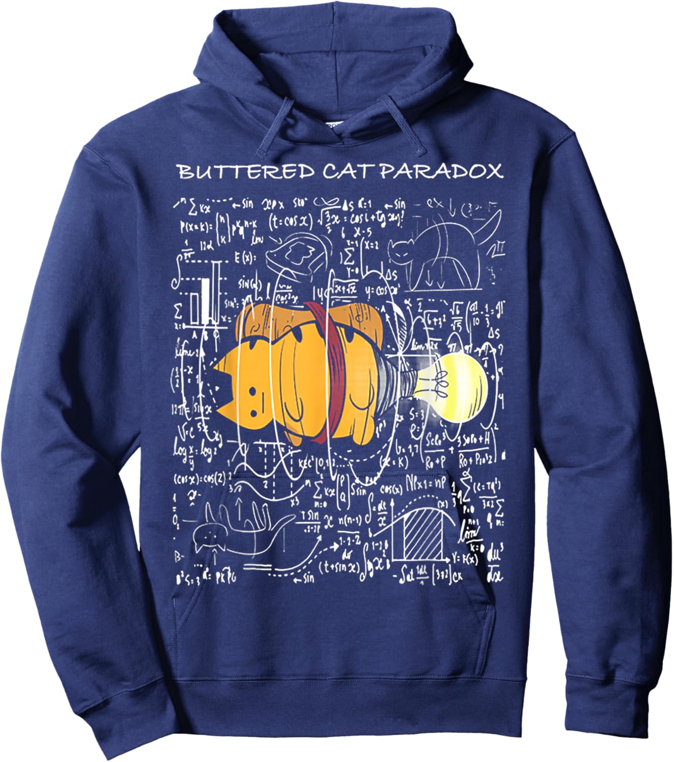 Buttered Cat Paradox Men Women Hoodie - Hoodie | Navy
