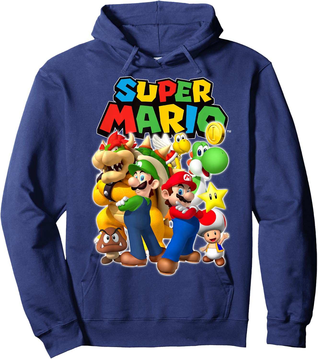 Super Mario Originals Group Shot Hoodie - Hoodie | Navy