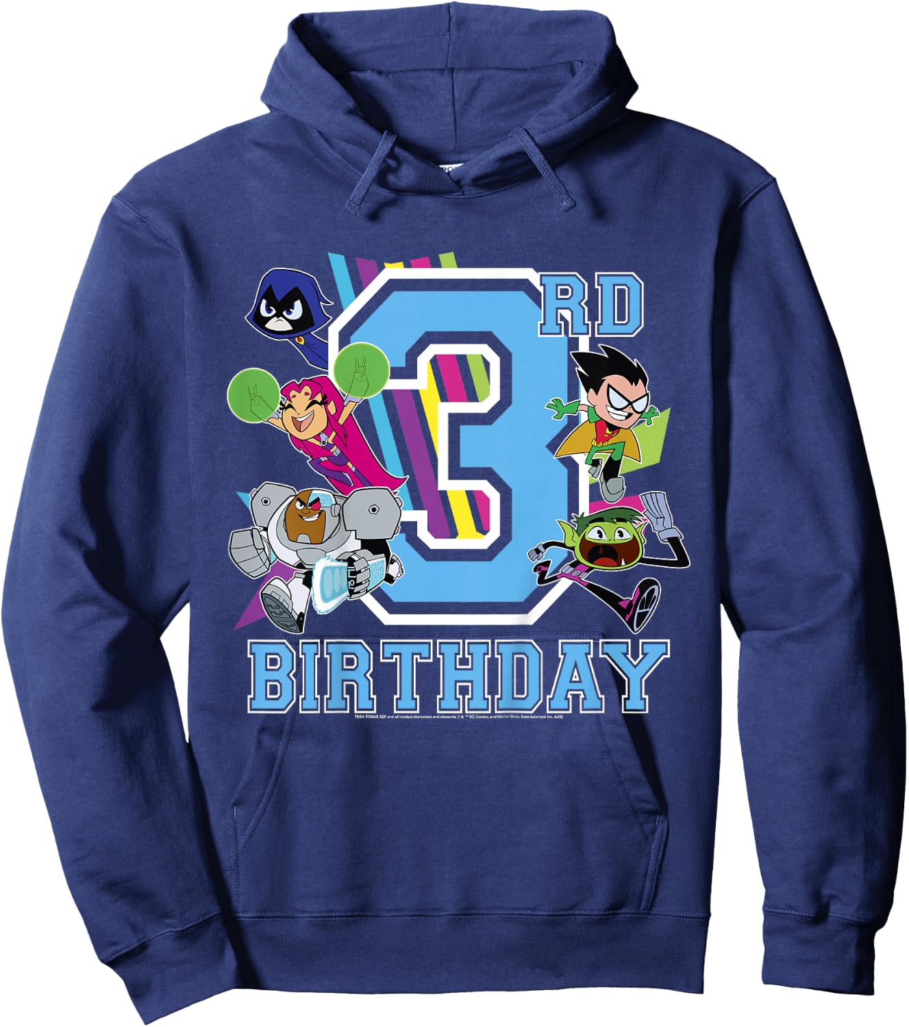 Kids DC Comics Teen Titans Go! 3rd Birthday Hoodie - Hoodie | Navy