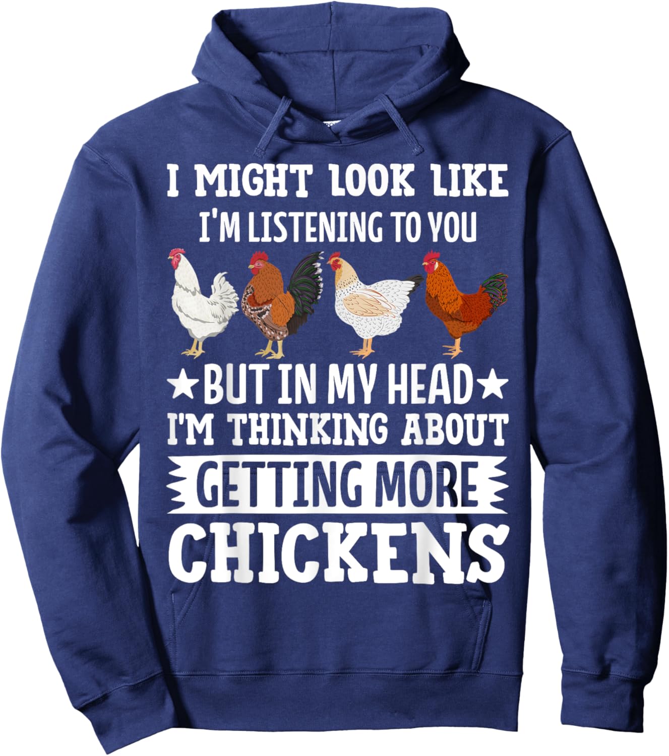 Funny Chicken Shirt Men Farmer Chicken Hoodie - Hoodie | Navy