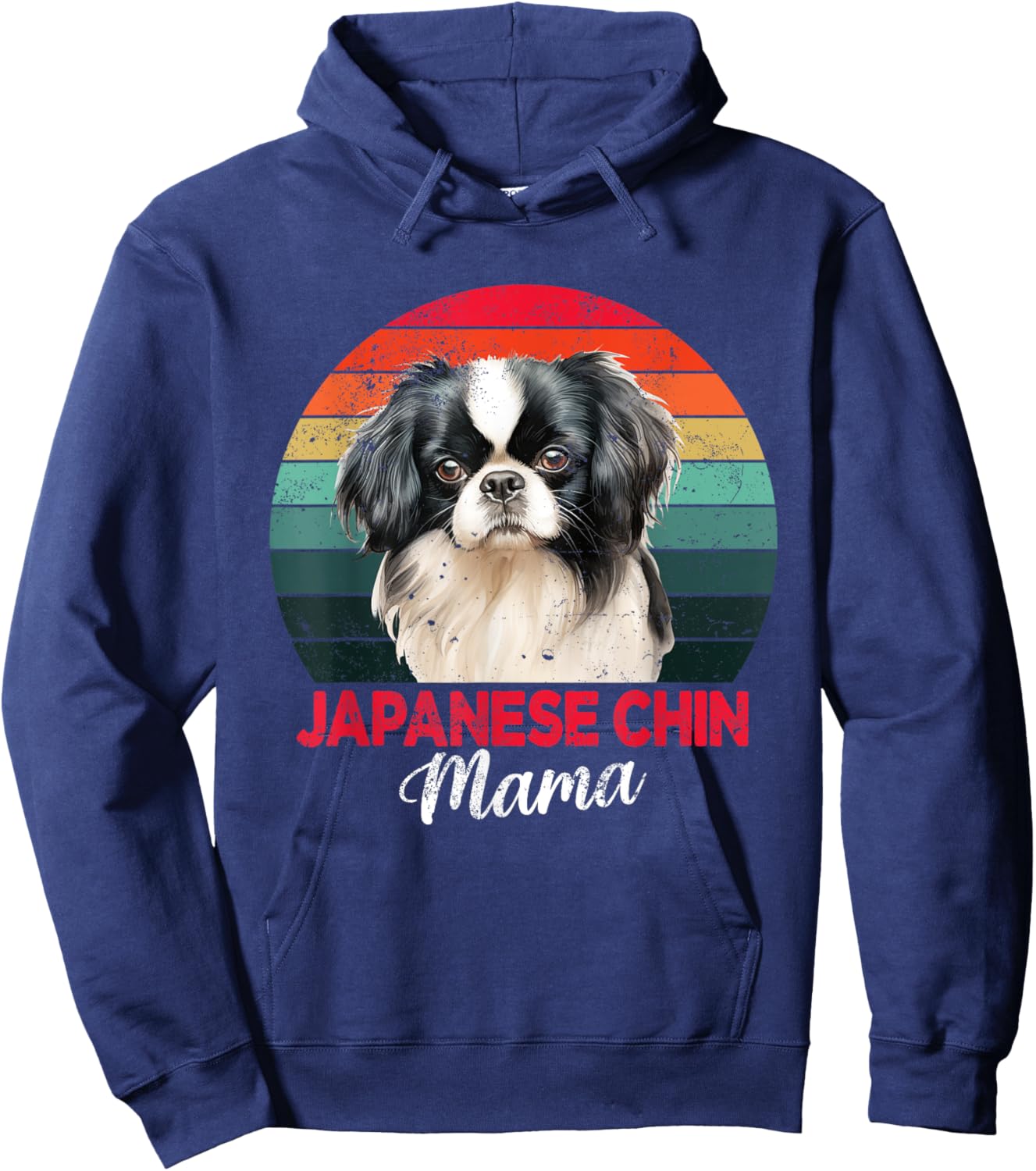Japanese Chin Mama Dog Mom Owner Funny Gift Hoodie - Hoodie | Navy