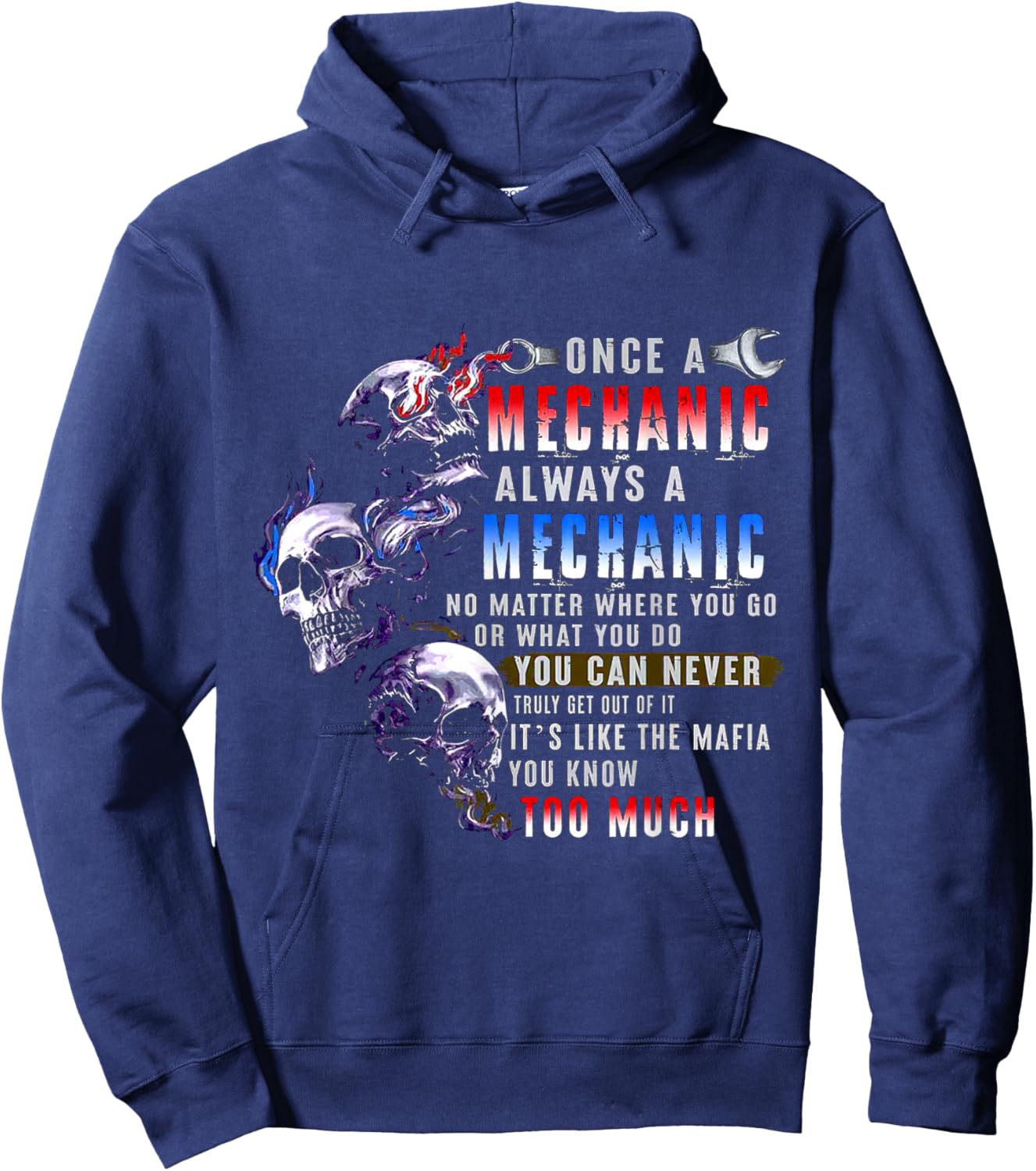 Once A Mechanic Always A Mechanic Hoodie - Hoodie | Navy