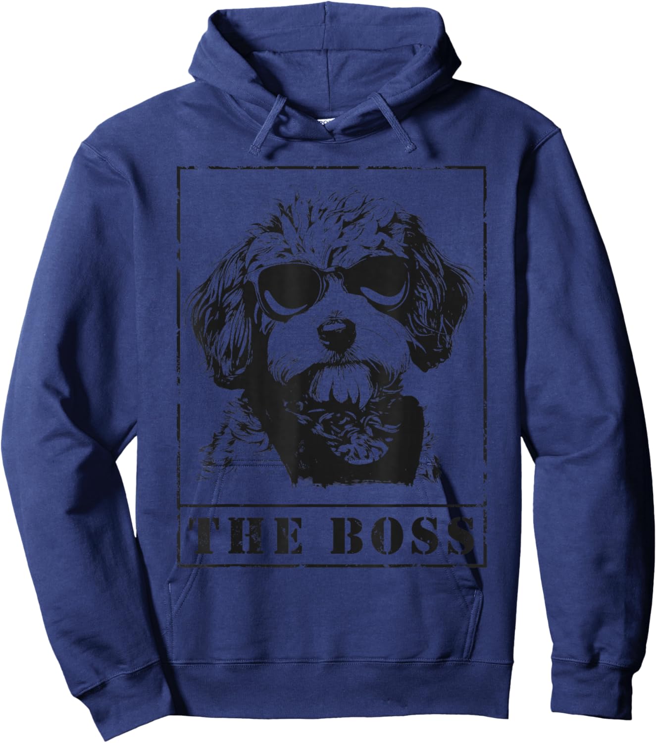 The Funny Cavapoo Boss Mom Dad Dog Lover Hoodie - Hoodie | Navy