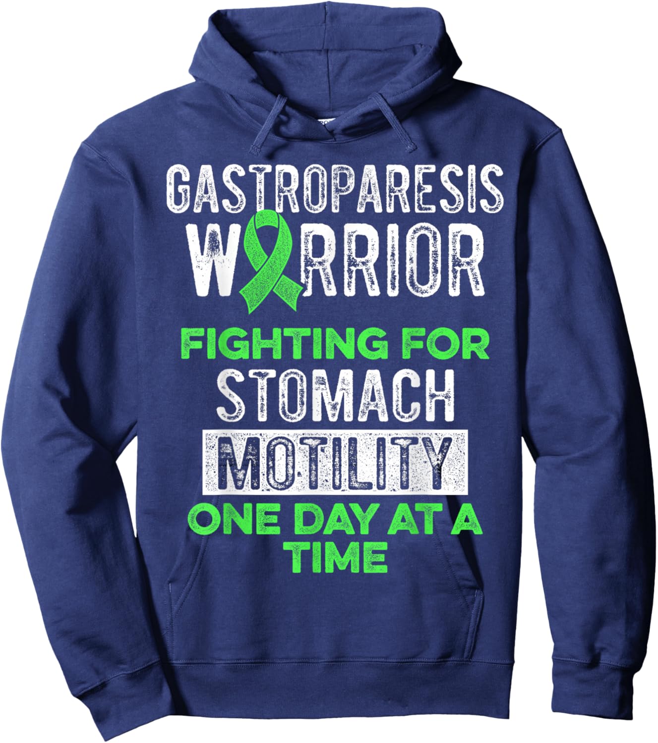 Gastroparesis Awareness Warrior Survivor Hoodie - Hoodie | Navy