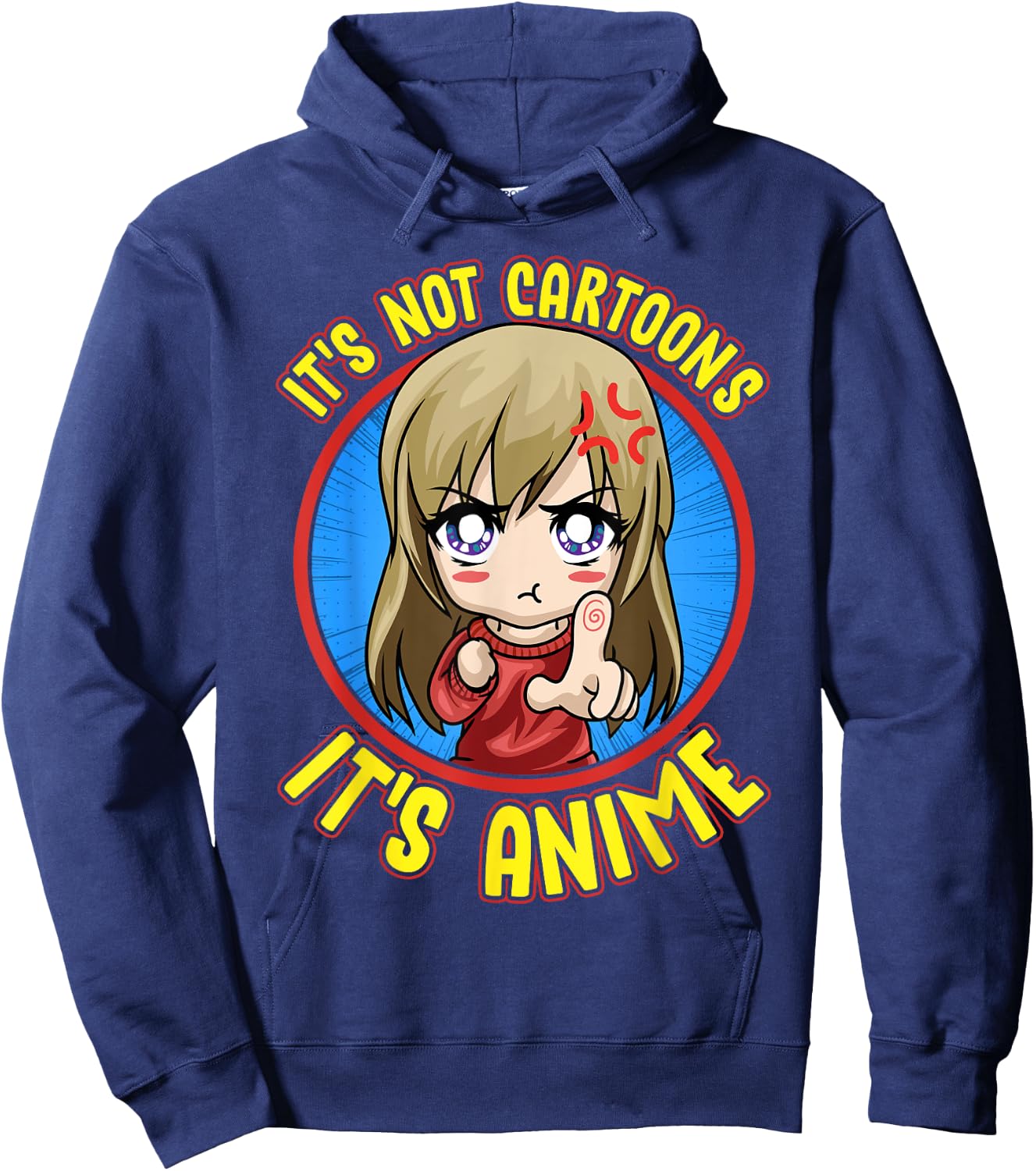 Anime Obsessed It's Not Cartoons It's Anime Hoodie - Hoodie | Navy