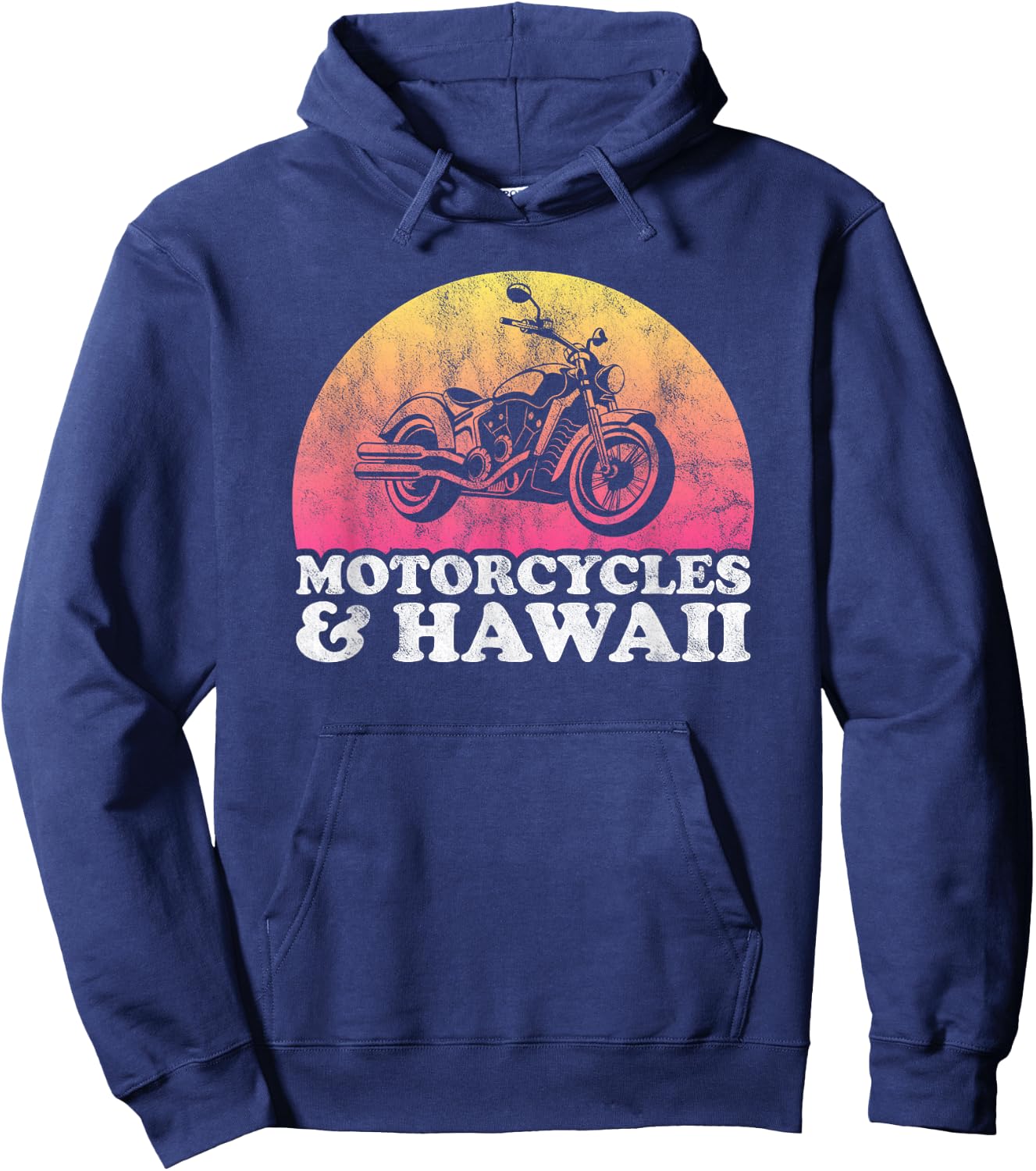 Motorcycle and Hawaii Motorcycles Hoodie - Hoodie | Navy