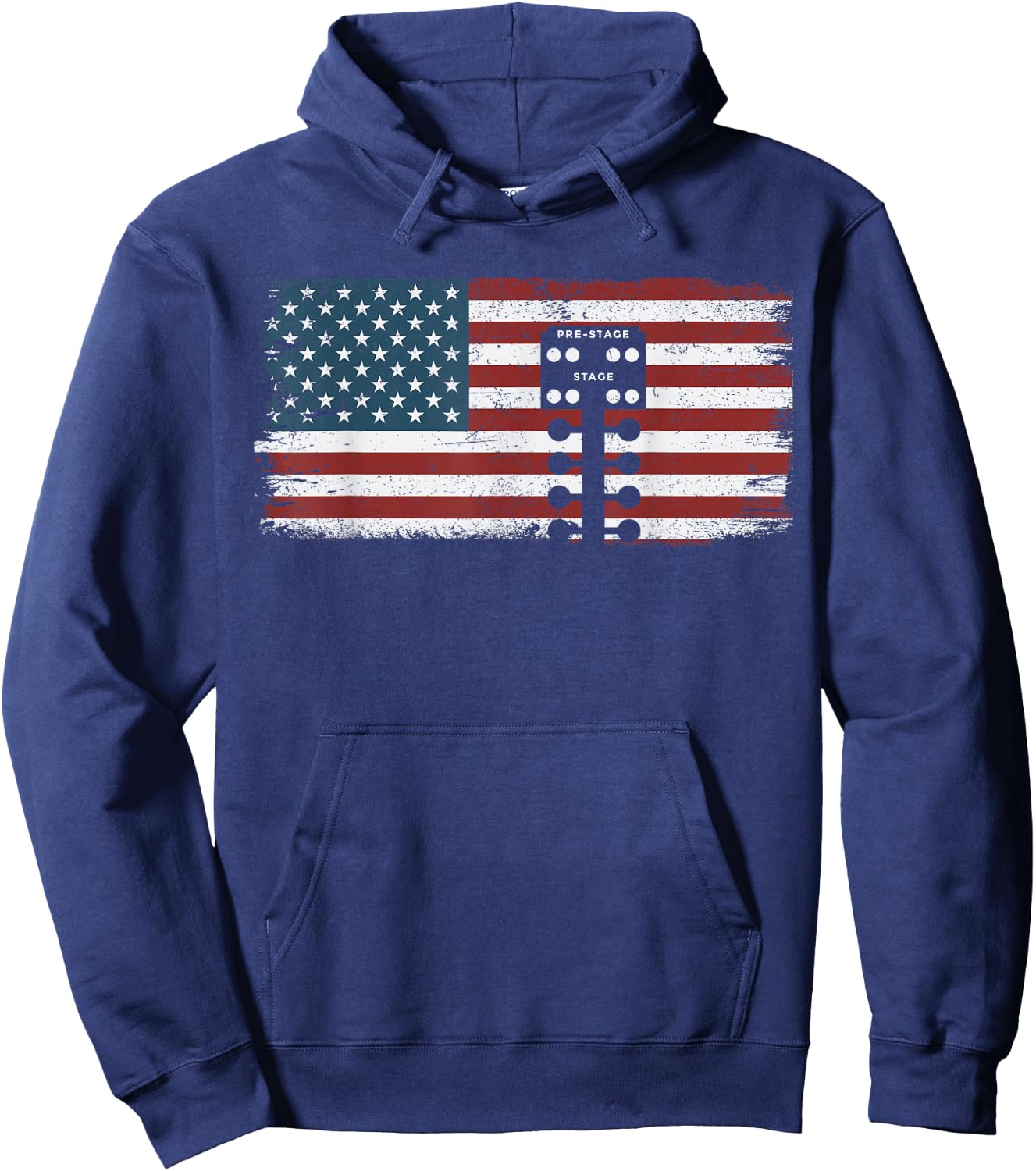 Drag Racing Race Car American Flag Vintage Hoodie - Hoodie | Navy