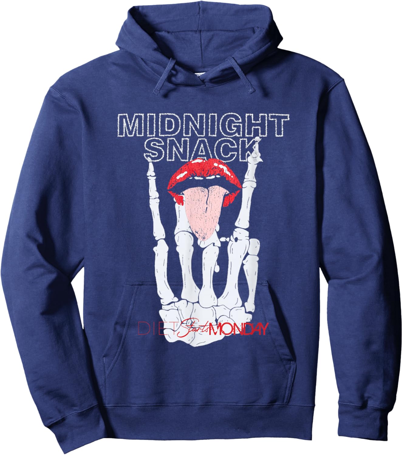 Vintage Midnight Snack Design Hoodie - Hoodie | Navy
