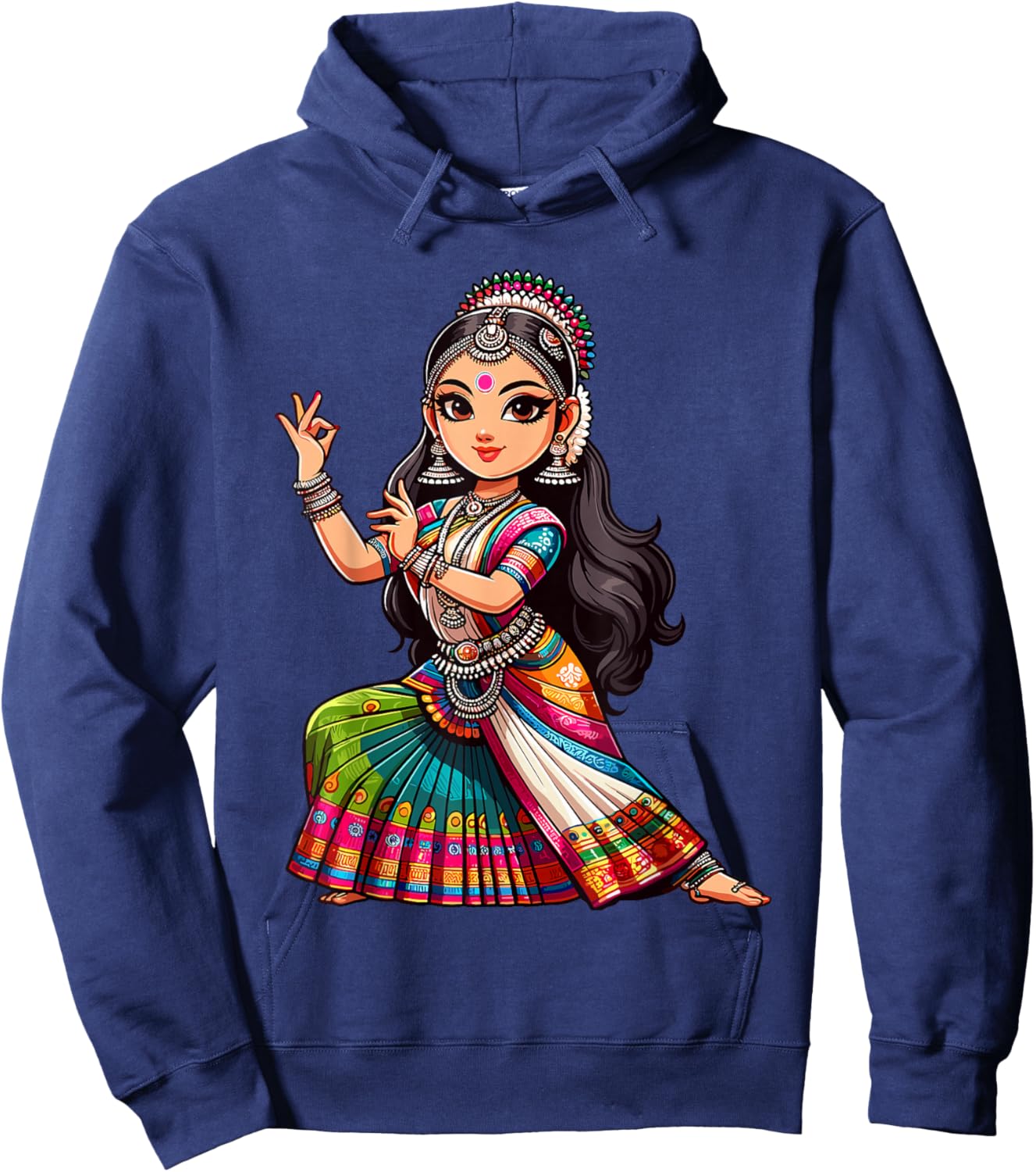 Indian Dance Bharatanatyam Hoodie - Hoodie | Navy