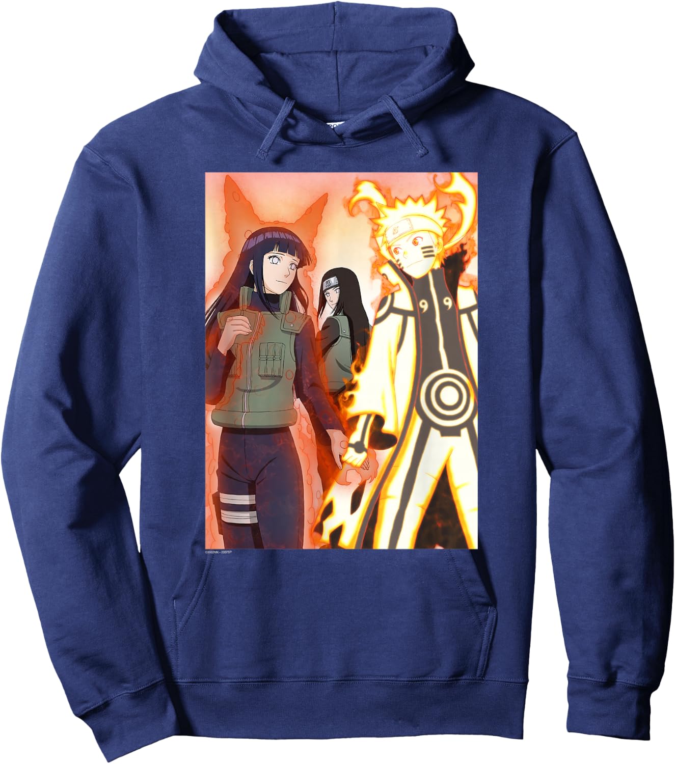 Naruto Shippuden Biju Love Glowing Couple Anime Hoodie - Hoodie | Navy