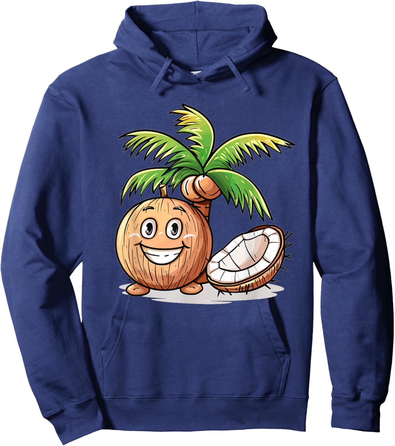Cartoon Coconut I Kids Coconut Hoodie - Hoodie | Navy