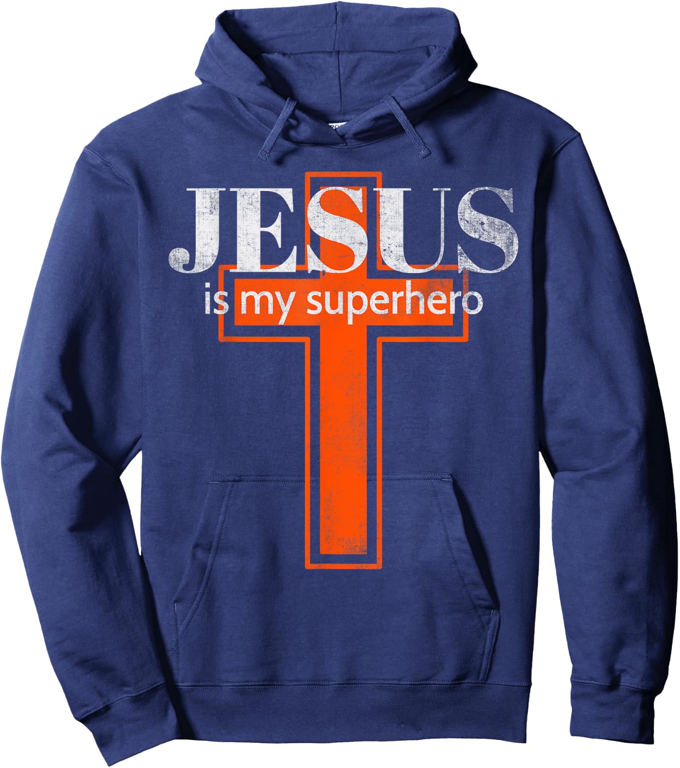 Jesus Is My Superhero Cute Powerful Christian Hoodie - Hoodie | Navy