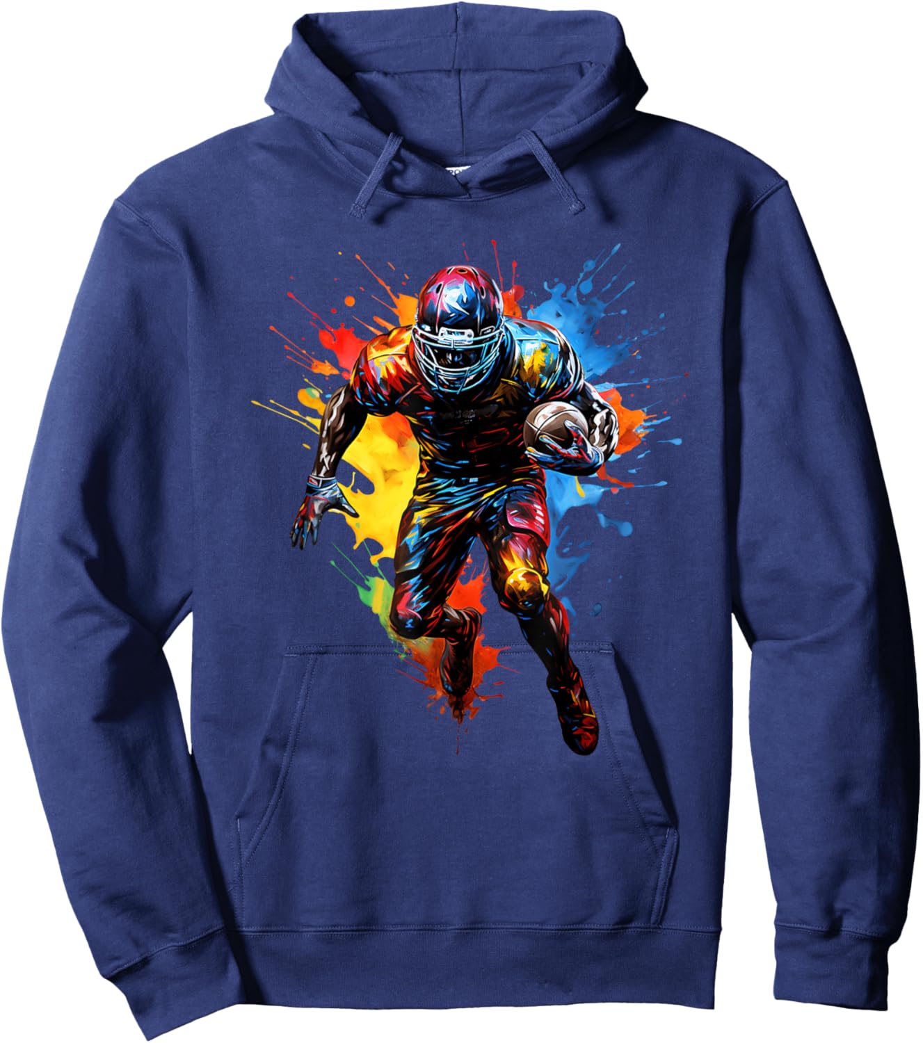 Football player paint splash Hoodie - Hoodie | Navy