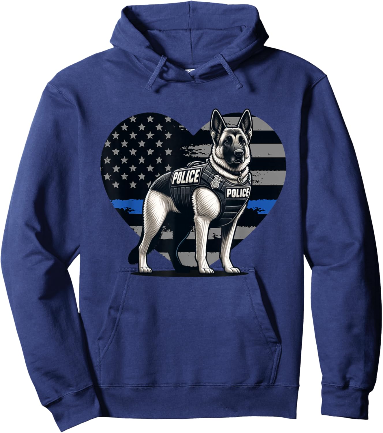 Police K9 Dog, Law Enforcement Hoodie - Hoodie | Navy