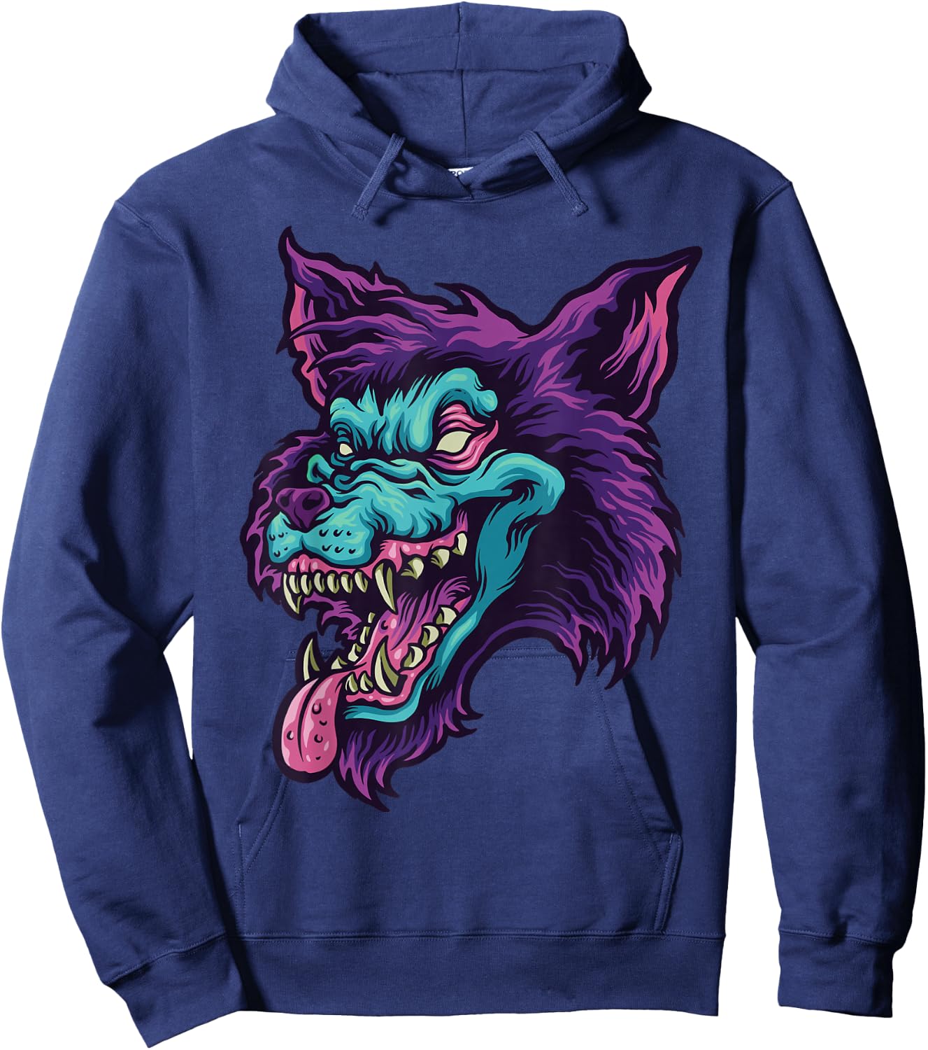 Werewolf Face Gifts for Lovers Wolf or Wolves Hoodie - Hoodie | Navy