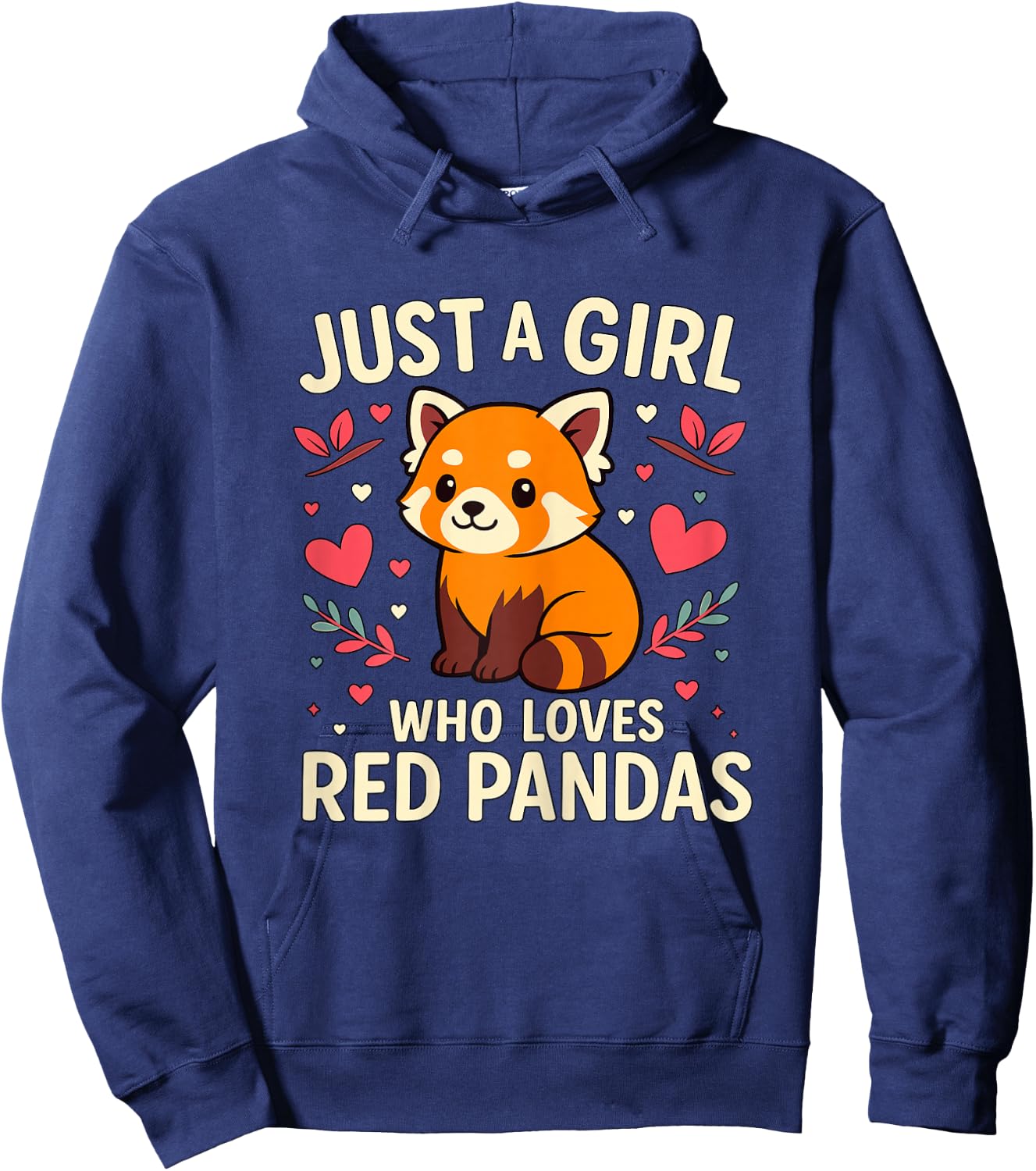 Just a Girl who Loves Red Pandas Hoodie - Hoodie | Navy
