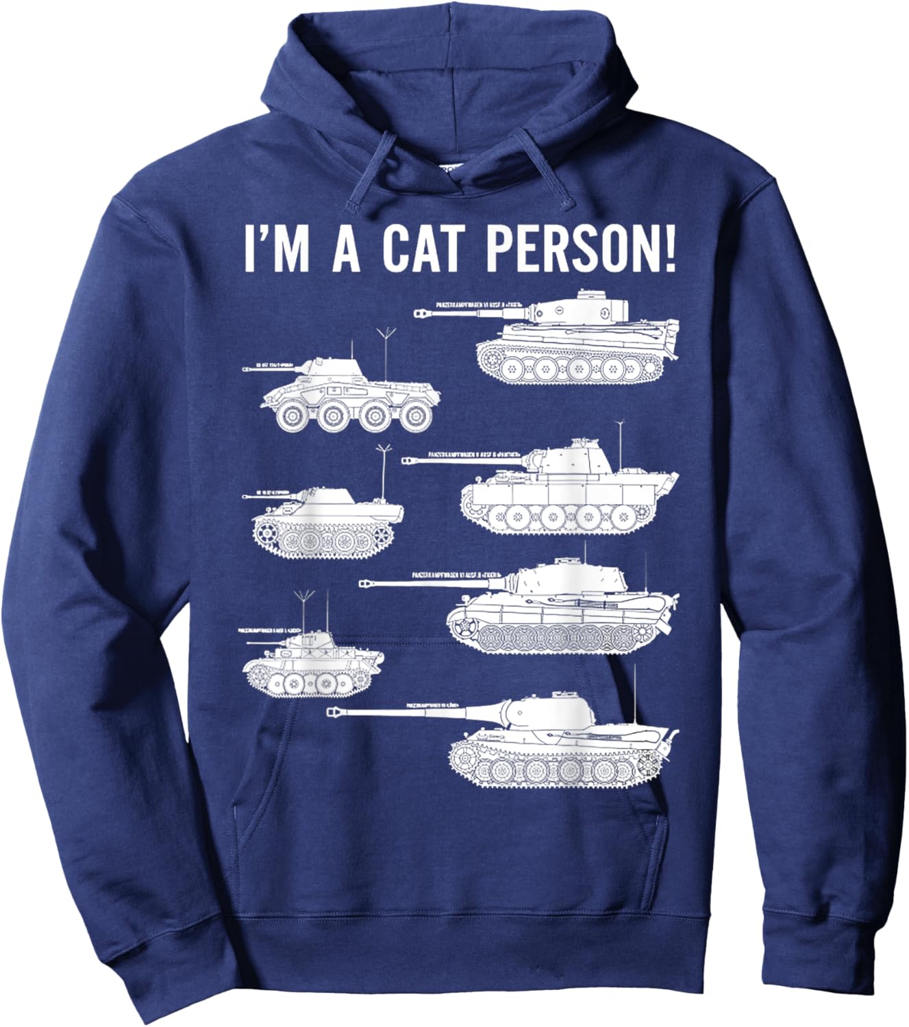 I'm A Cat Person Tank Men Women Hoodie - Hoodie | Navy
